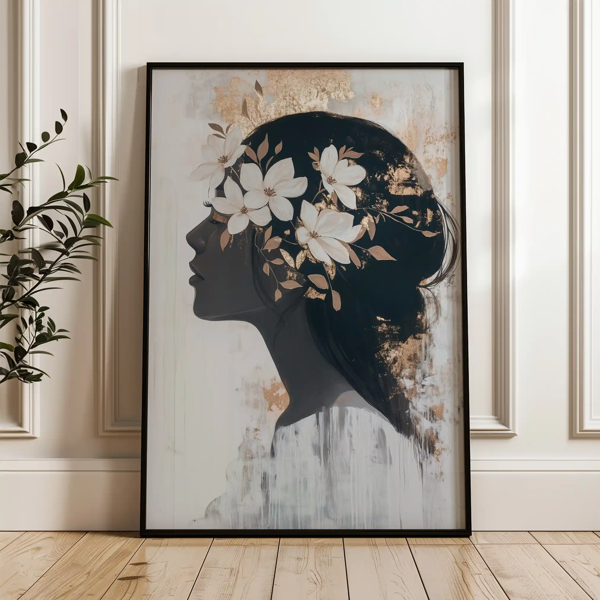 Portrait 222 Canvas Art 60 x 40 cm / Black