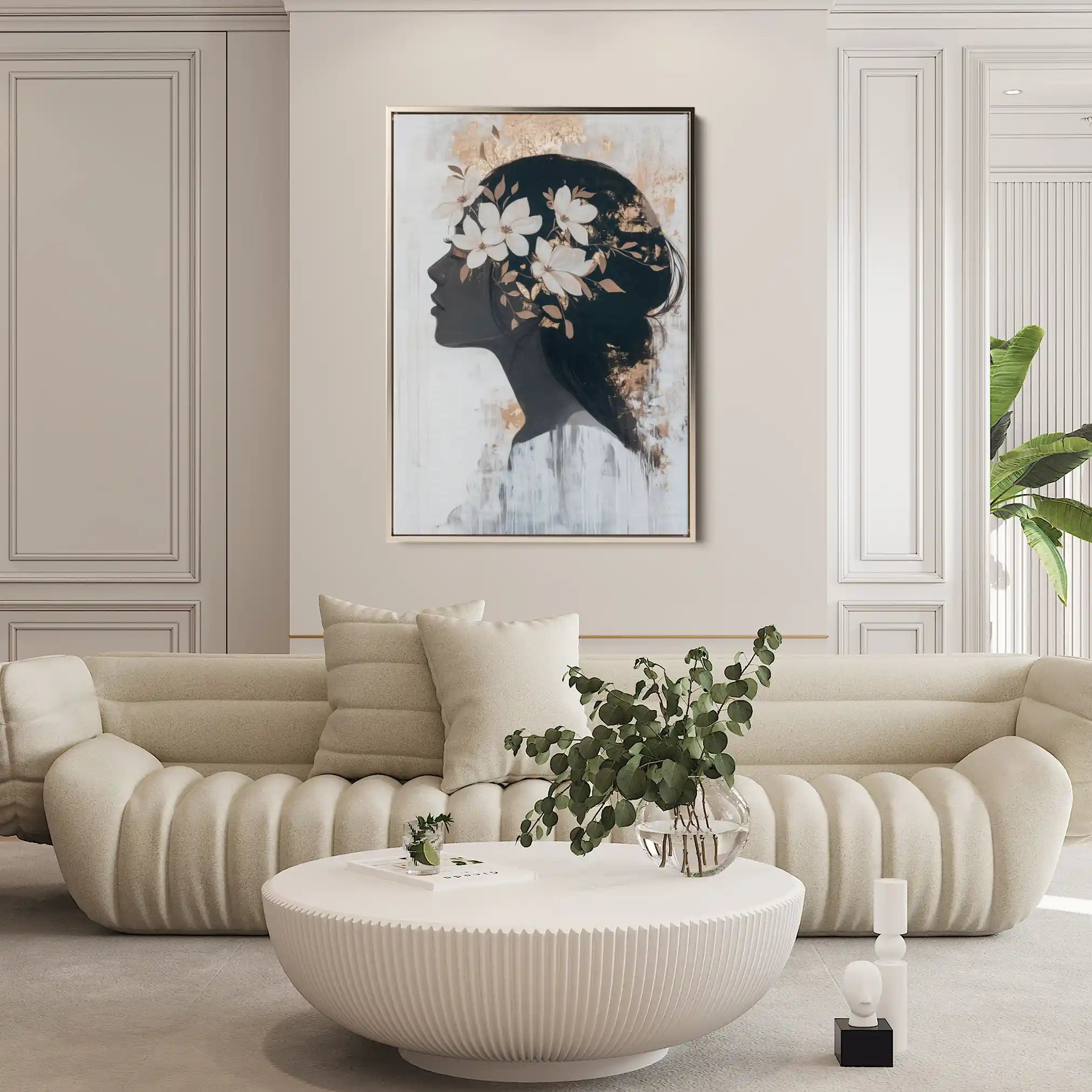 Portrait 222 Canvas Art 60 x 40 cm / Black