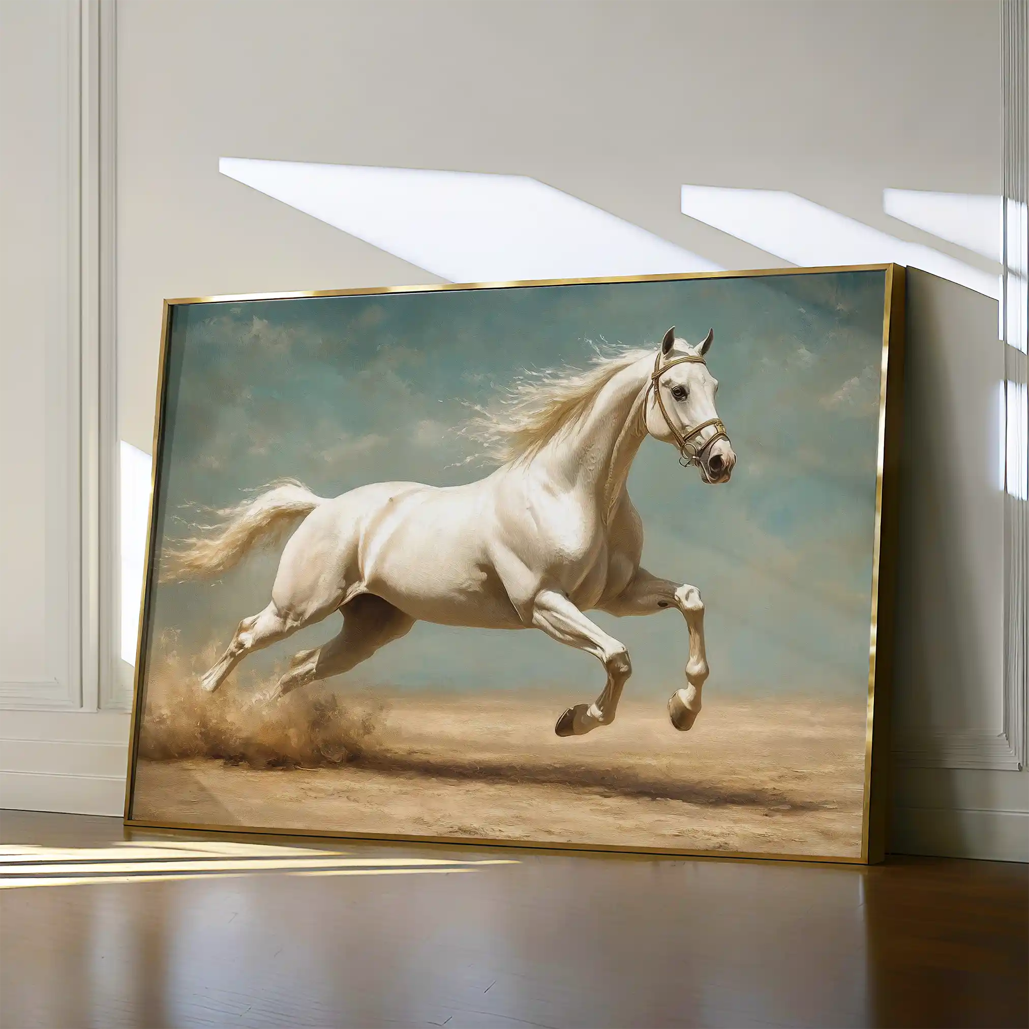Horses 223 Canvas Art 60 x 40 cm / Black