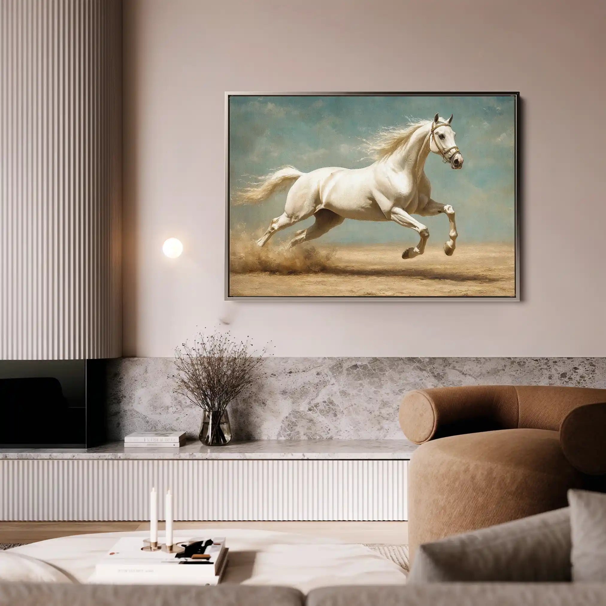 Horses 223 Canvas Art 60 x 40 cm / Black