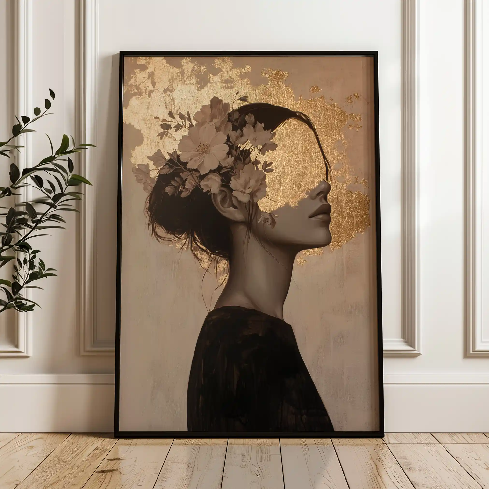 Portrait 223 Canvas Art 60 x 40 cm / Black