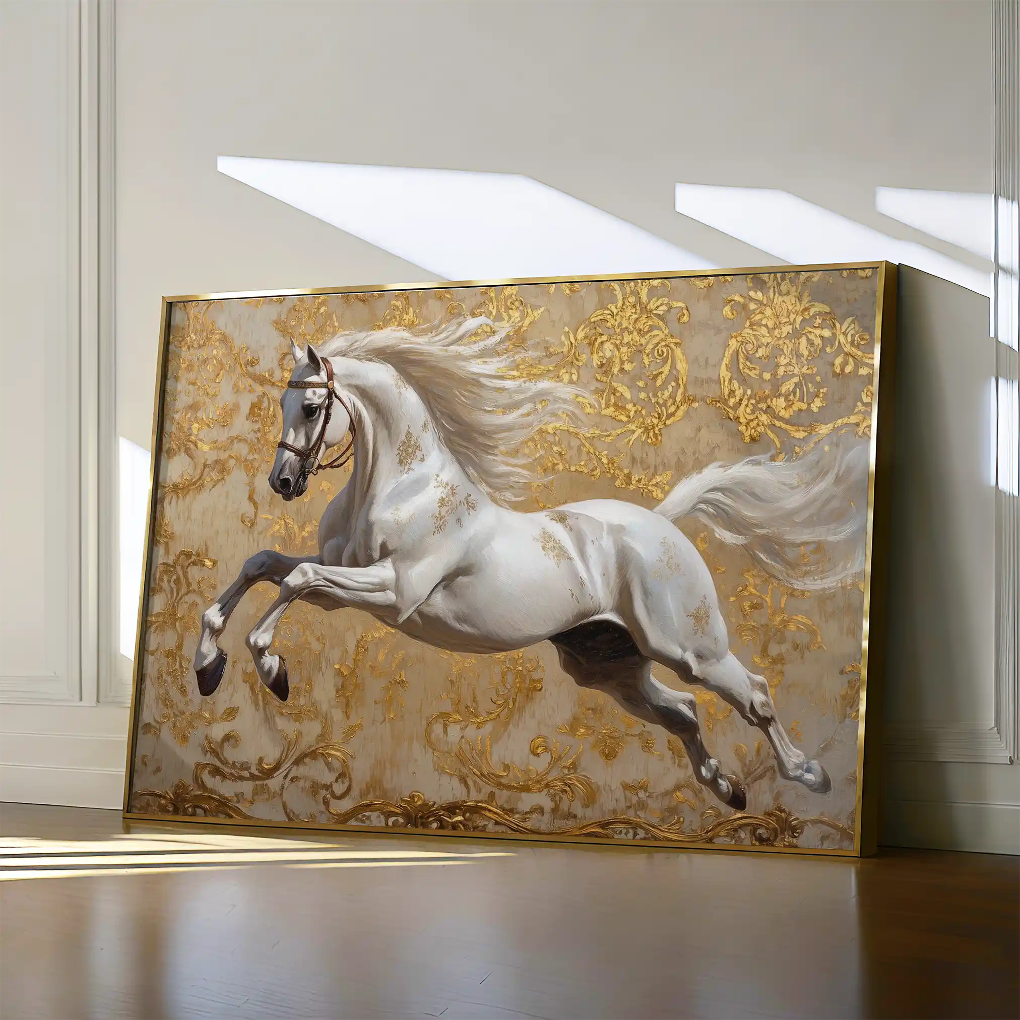 Horses 224 Canvas Art 60 x 40 cm / Black