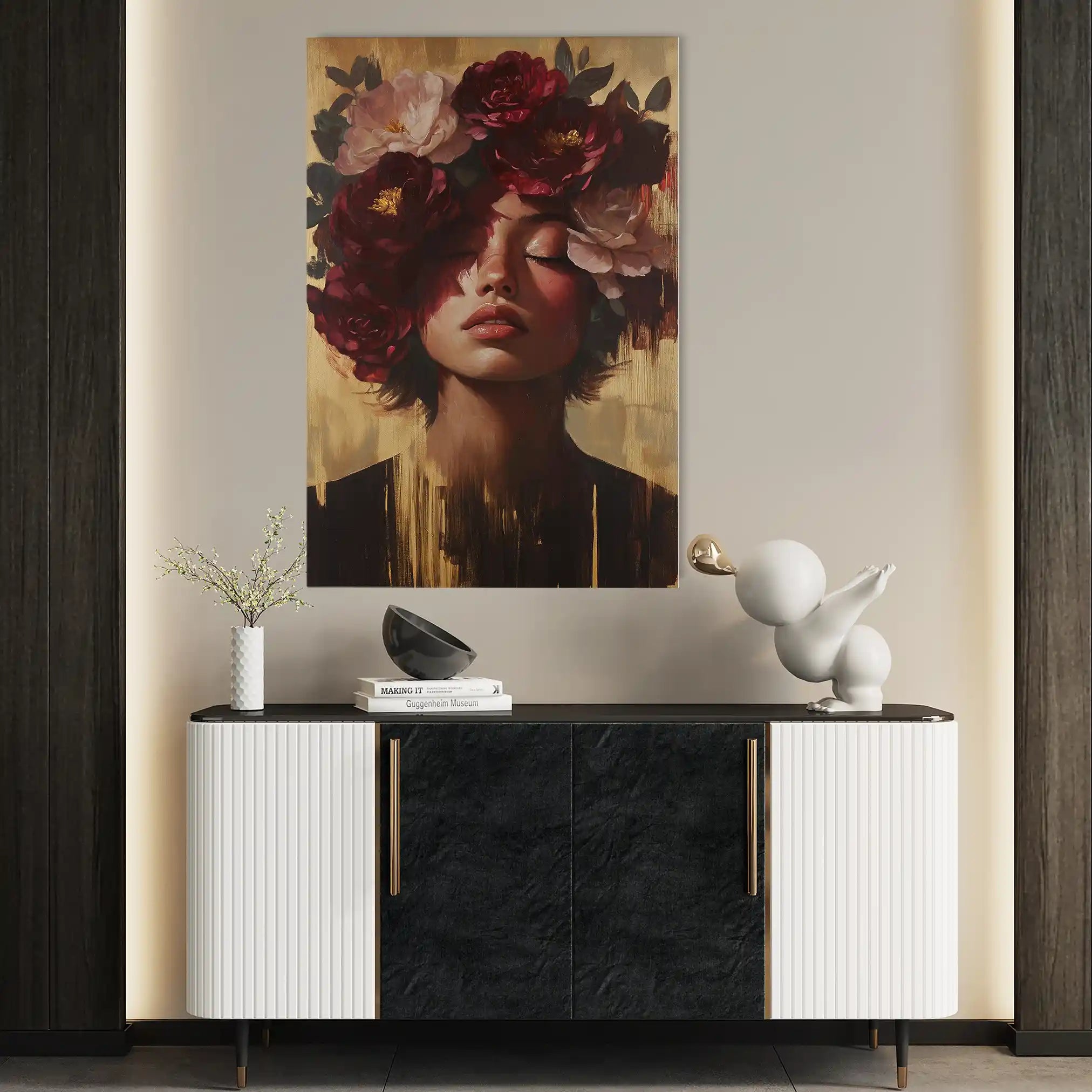 Portrait 224 Canvas Art 60 x 40 cm / Black