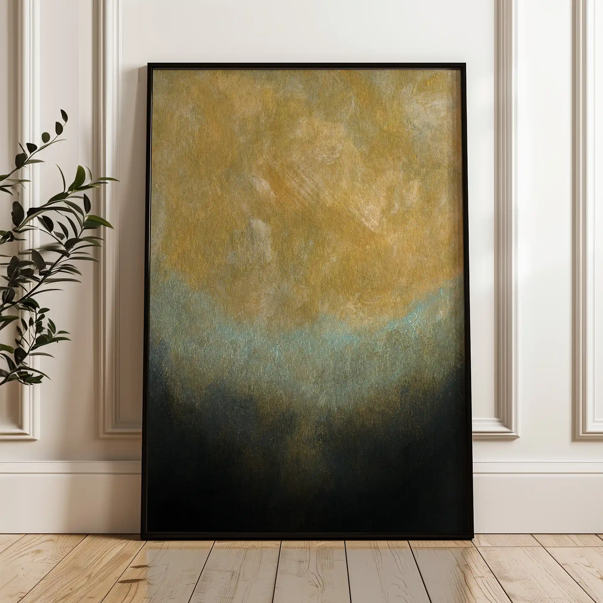 Abstract 225 Canvas Art 60 x 40 cm / Black