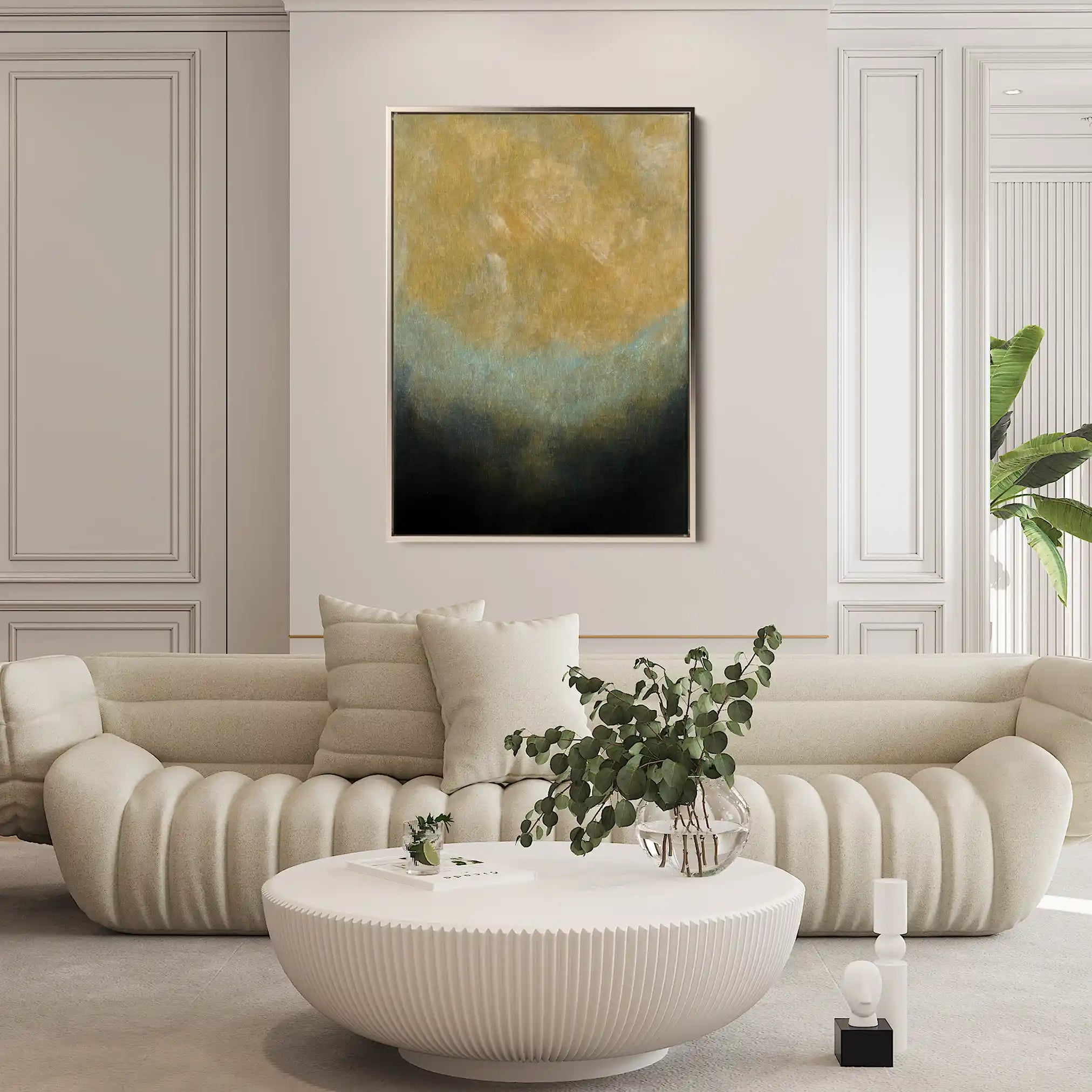 Abstract 225 Canvas Art 60 x 40 cm / Black