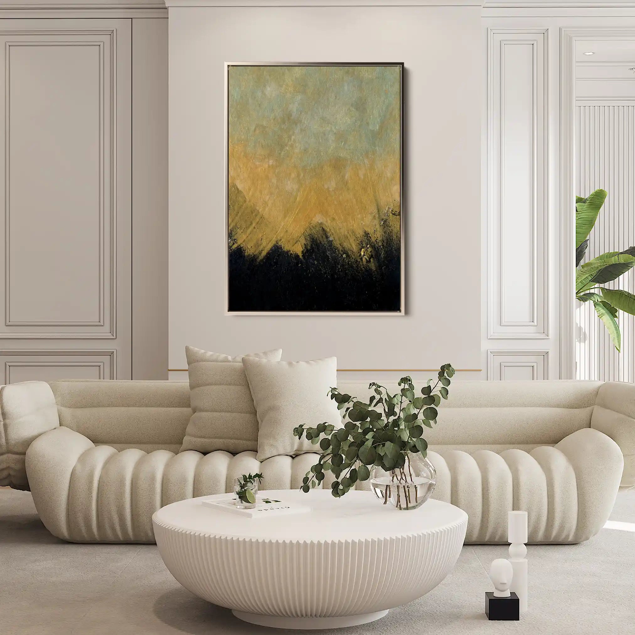 Abstract 226 Canvas Art 60 x 40 cm / Black