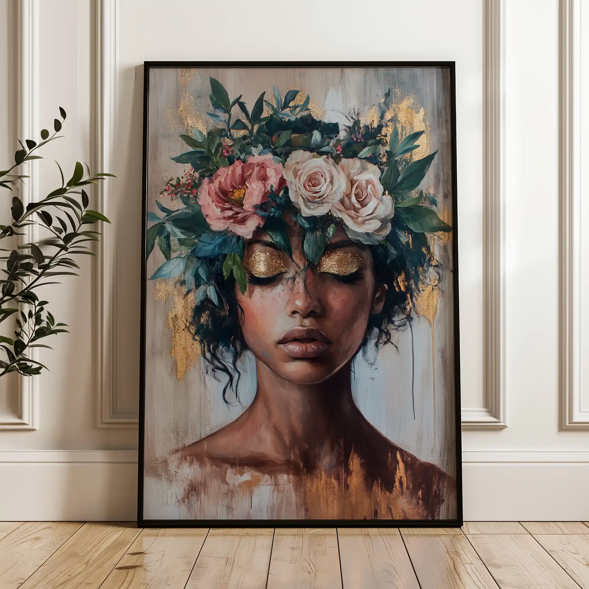 Portrait 226 Canvas Art 60 x 40 cm / Black