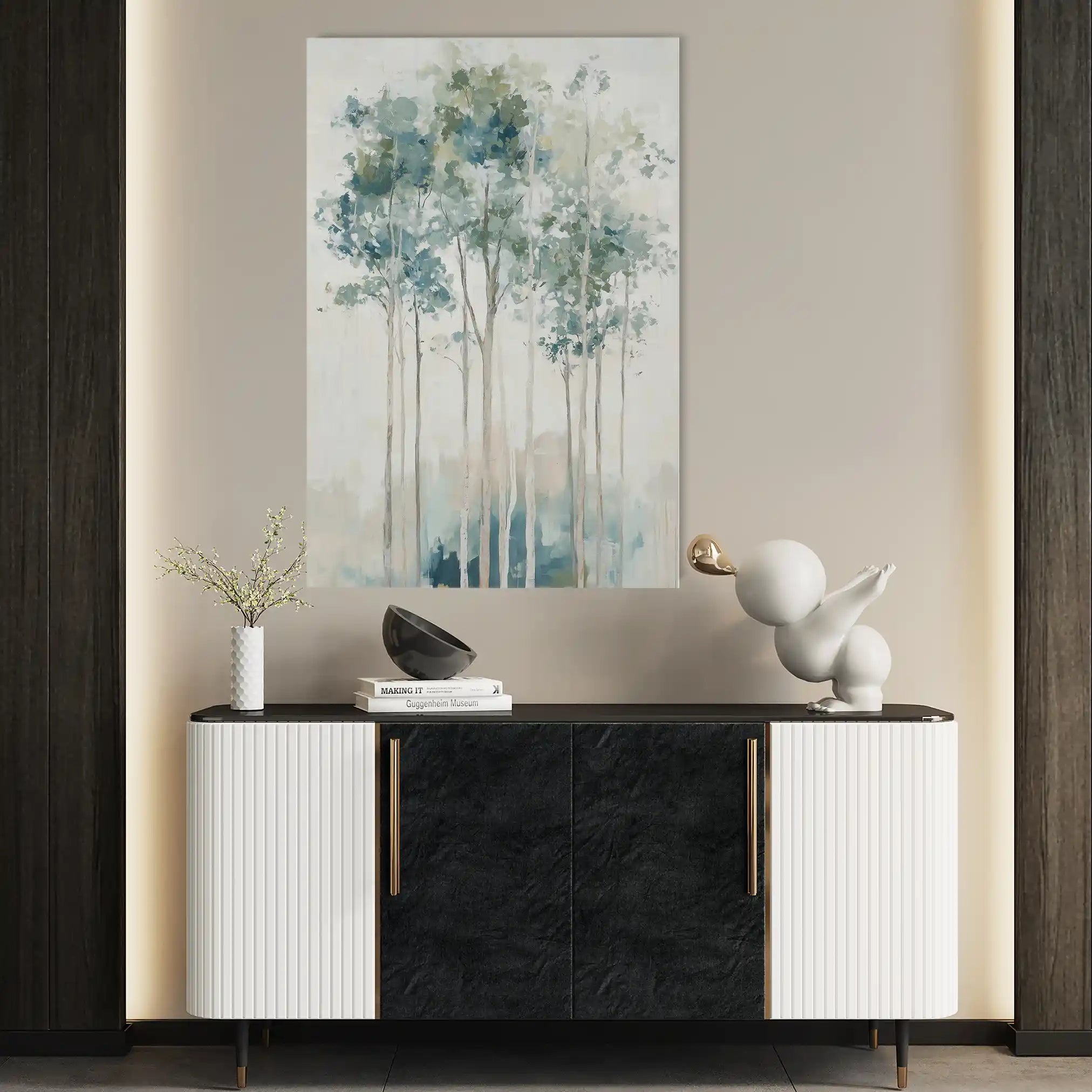 Landscape 227 Canvas Art 60 x 40 cm / Black