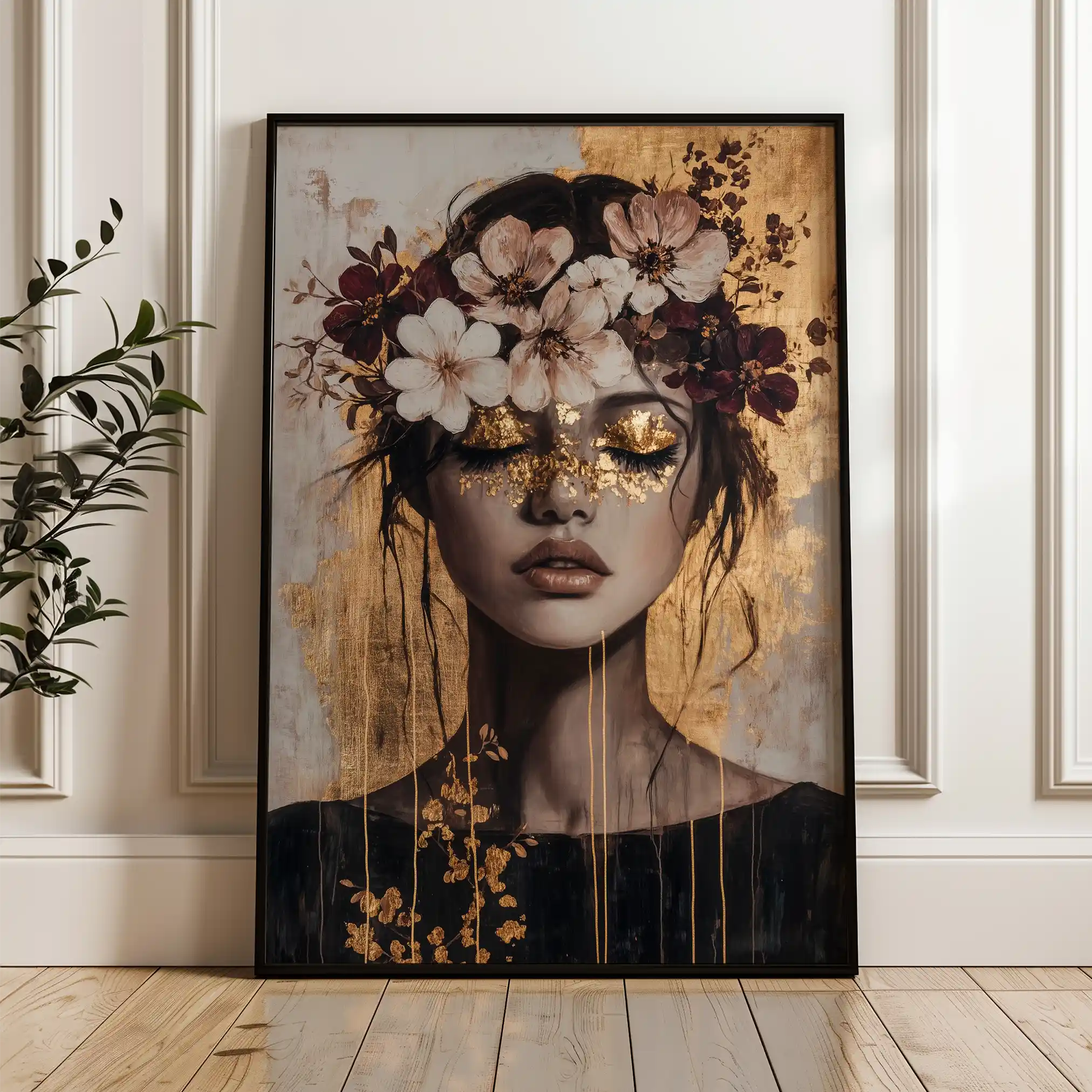 Portrait 227 Canvas Art 60 x 40 cm / Black