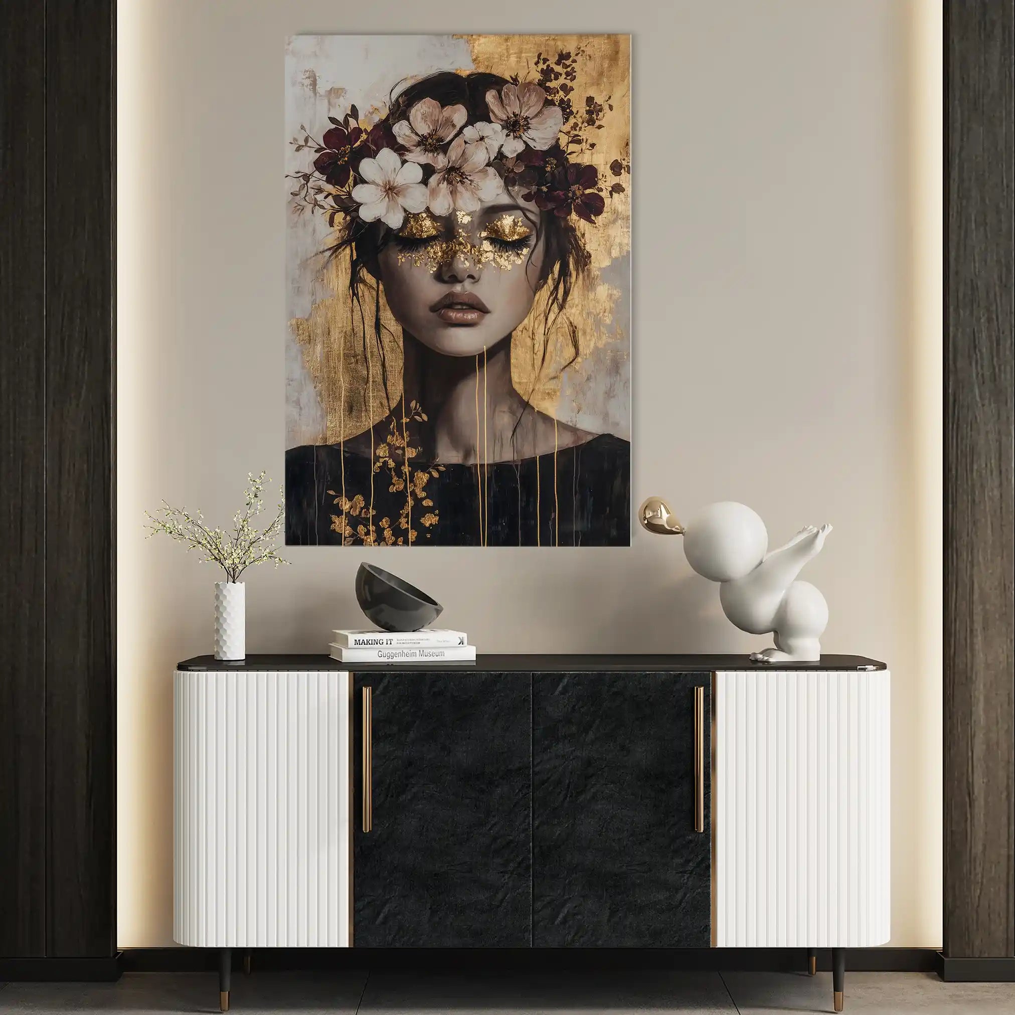 Portrait 227 Canvas Art 60 x 40 cm / Black