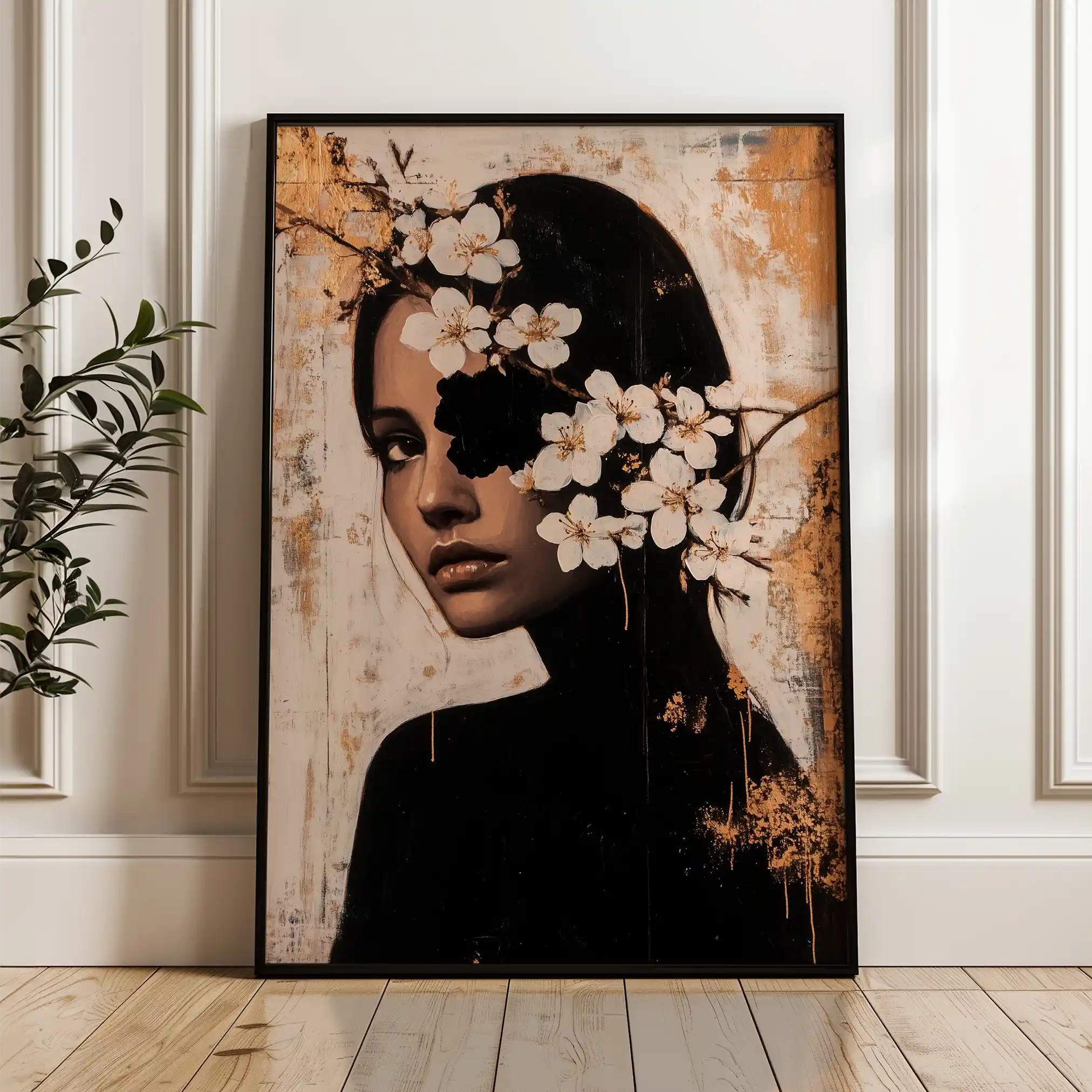 Portrait 228 Canvas Art 60 x 40 cm / Black