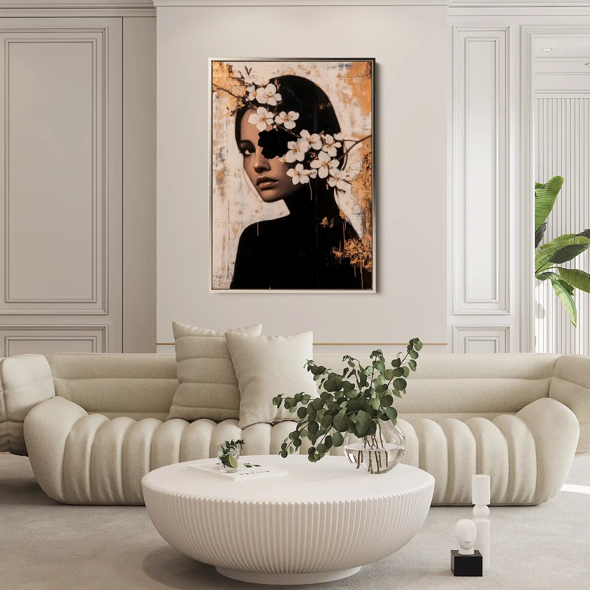 Portrait 228 Canvas Art 60 x 40 cm / Black