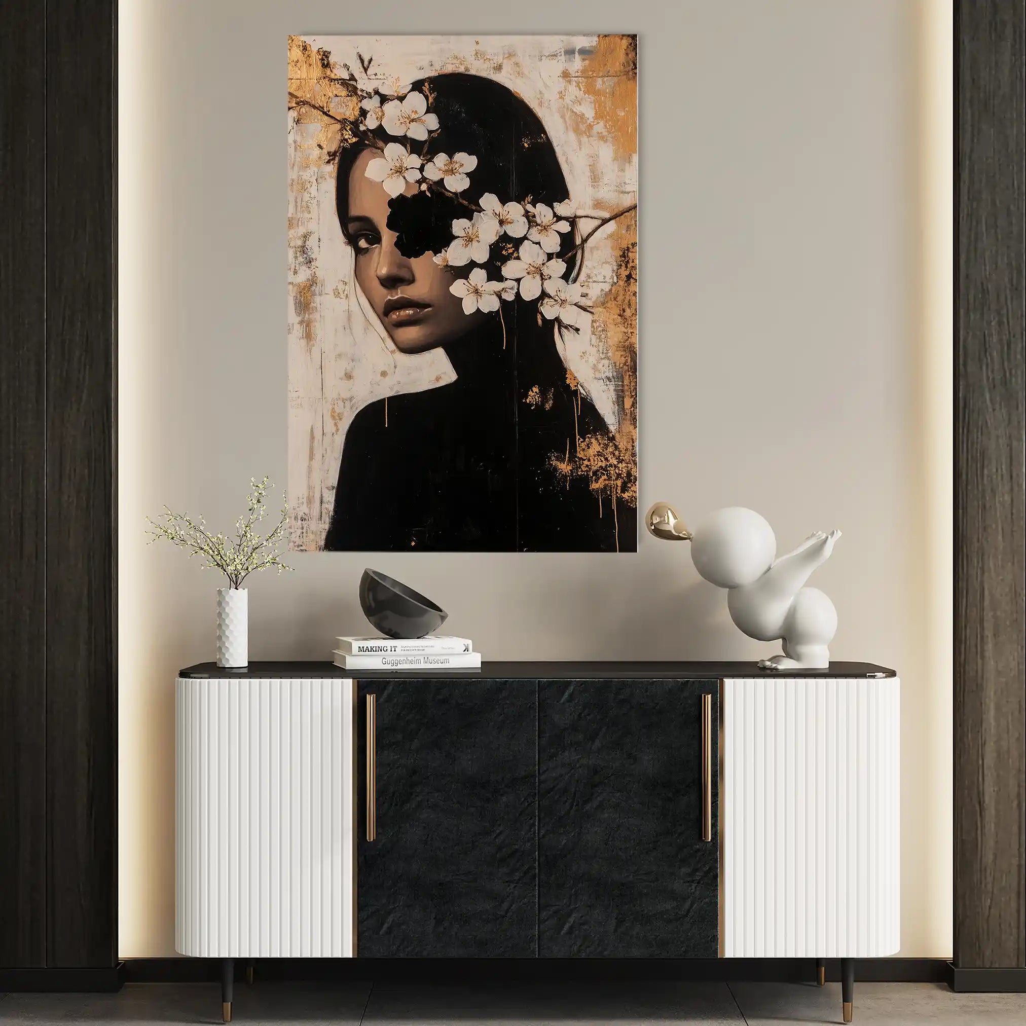 Portrait 228 Canvas Art 60 x 40 cm / Black