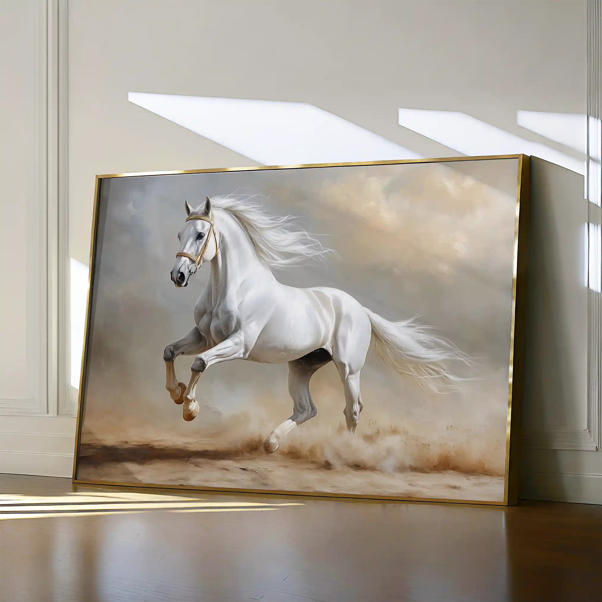 Horses 229 Canvas Art 60 x 40 cm / Black
