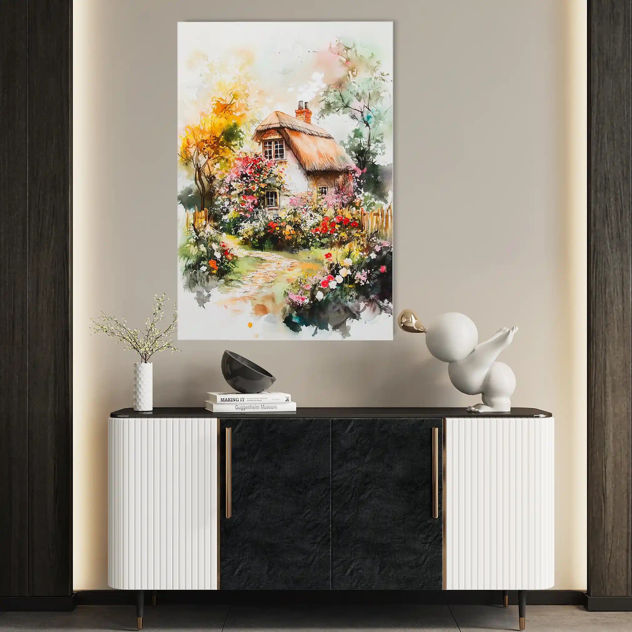 Landscape 229 Canvas Art 60 x 40 cm / Black