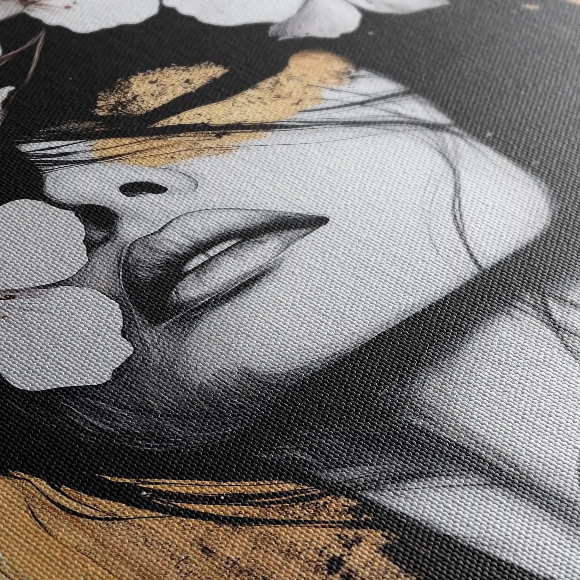 Portrait 229 Canvas Art 60 x 40 cm / Black