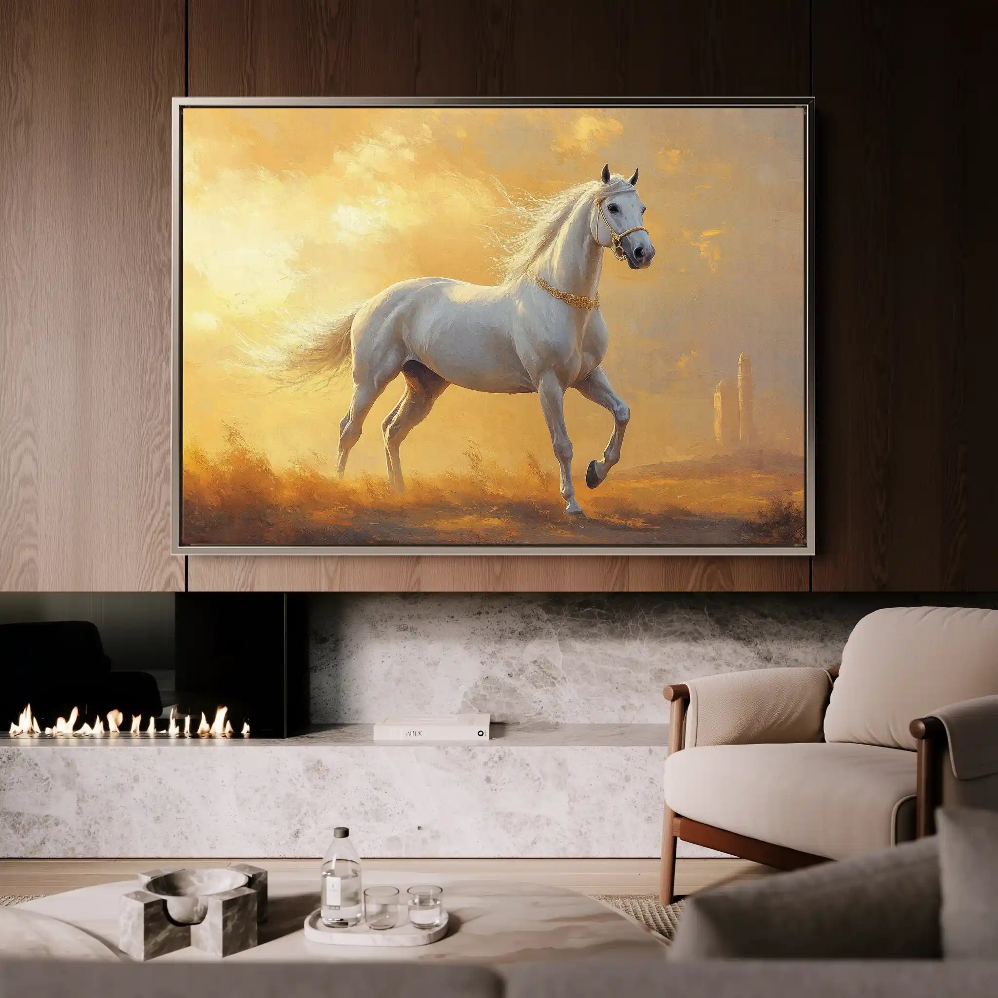 Horses 230 Canvas Art 60 x 40 cm / Black