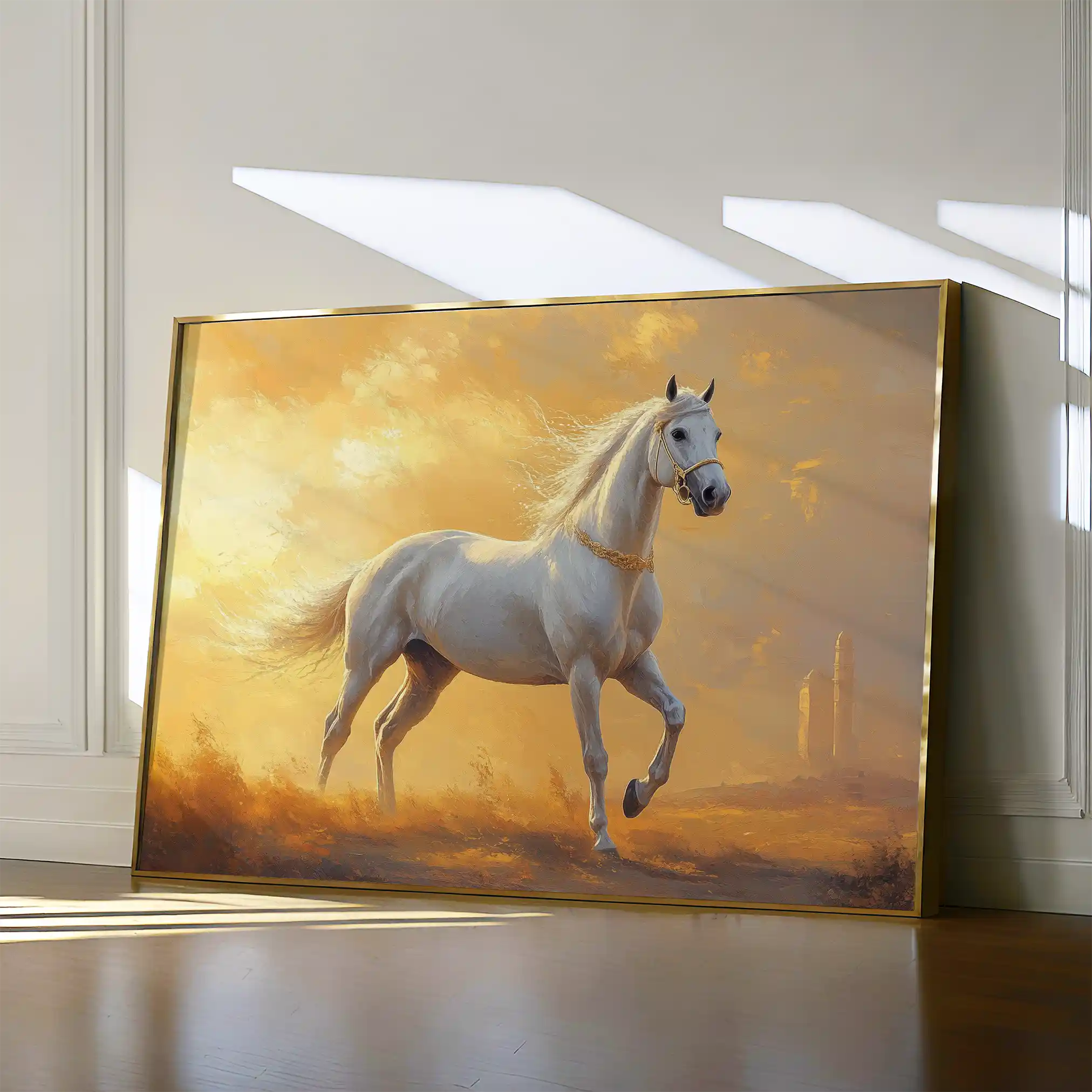 Horses 230 Canvas Art 60 x 40 cm / Black