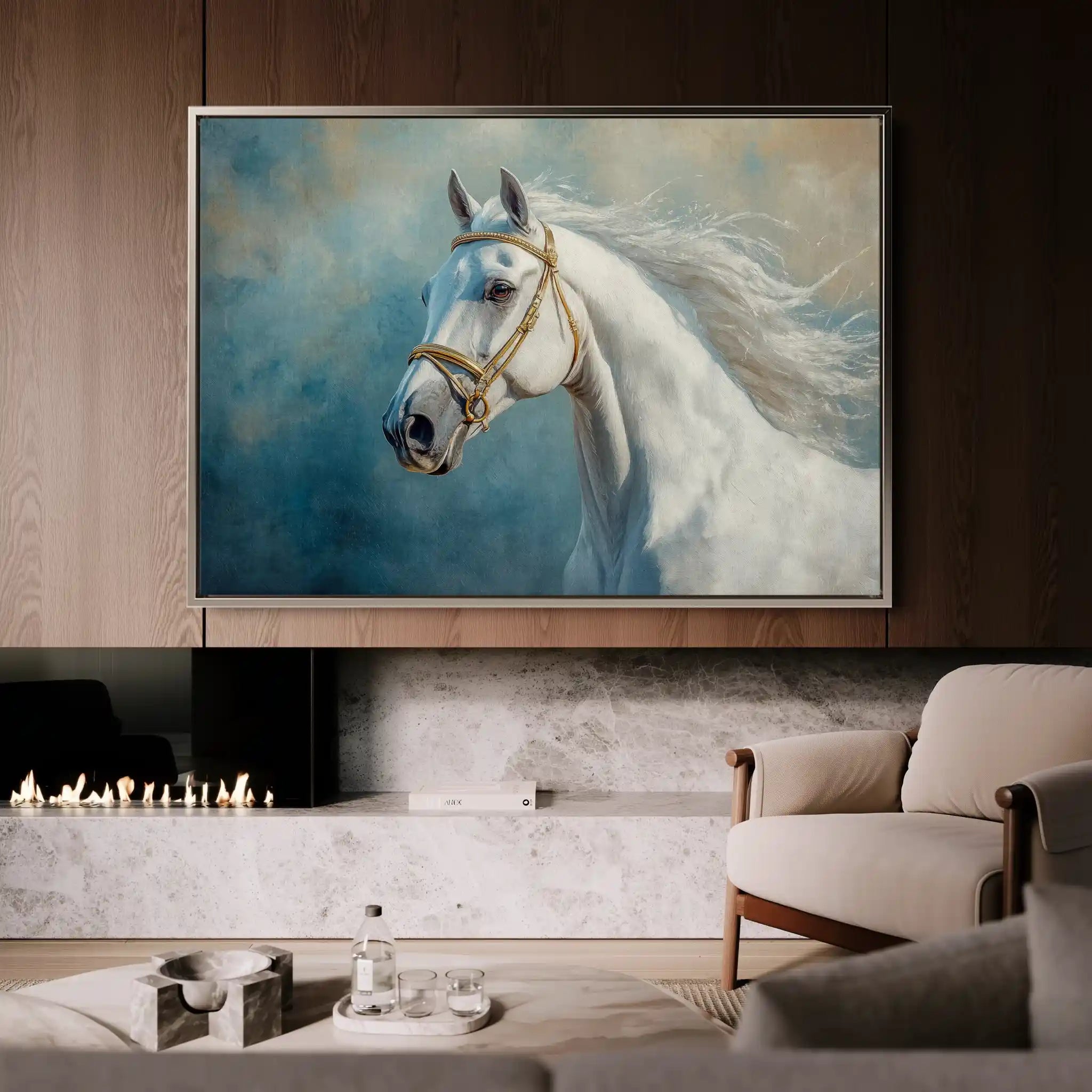 Horses 231 Canvas Art 60 x 40 cm / Black