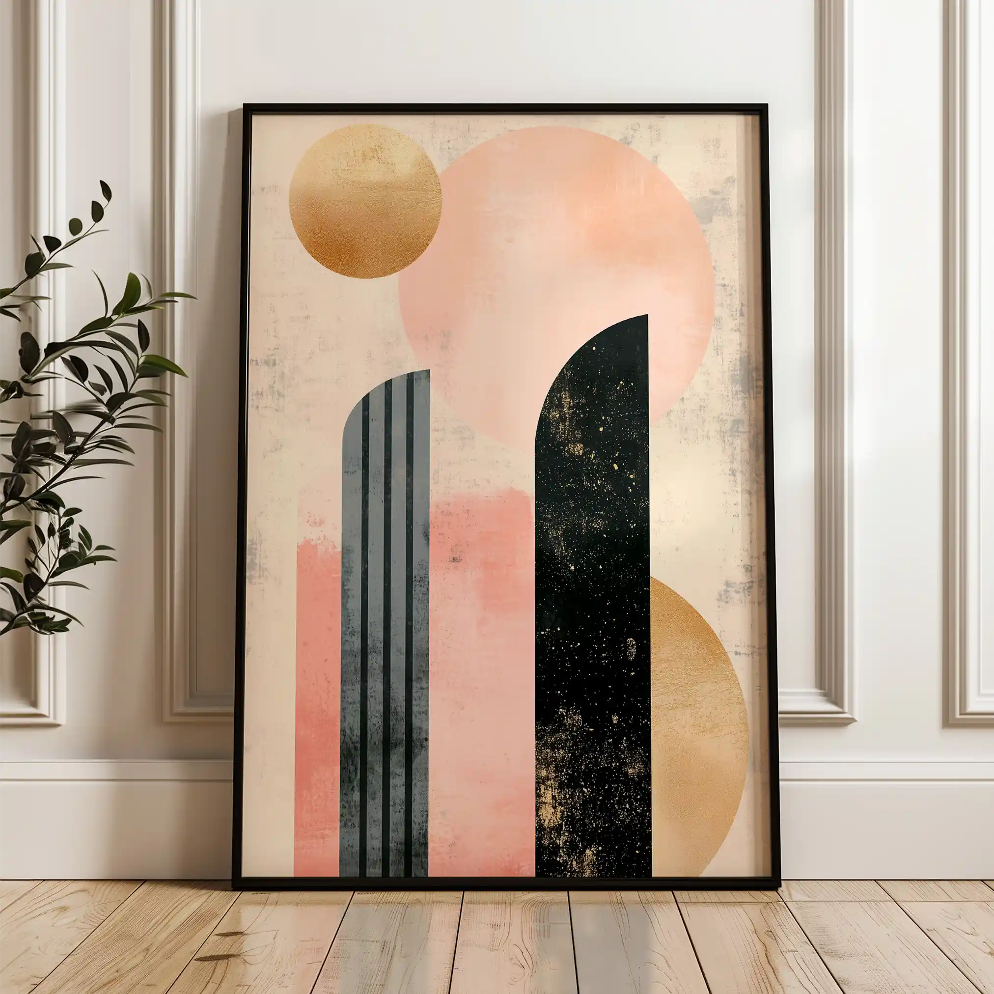 Boho 232 Canvas Art 60 x 40 cm / Black