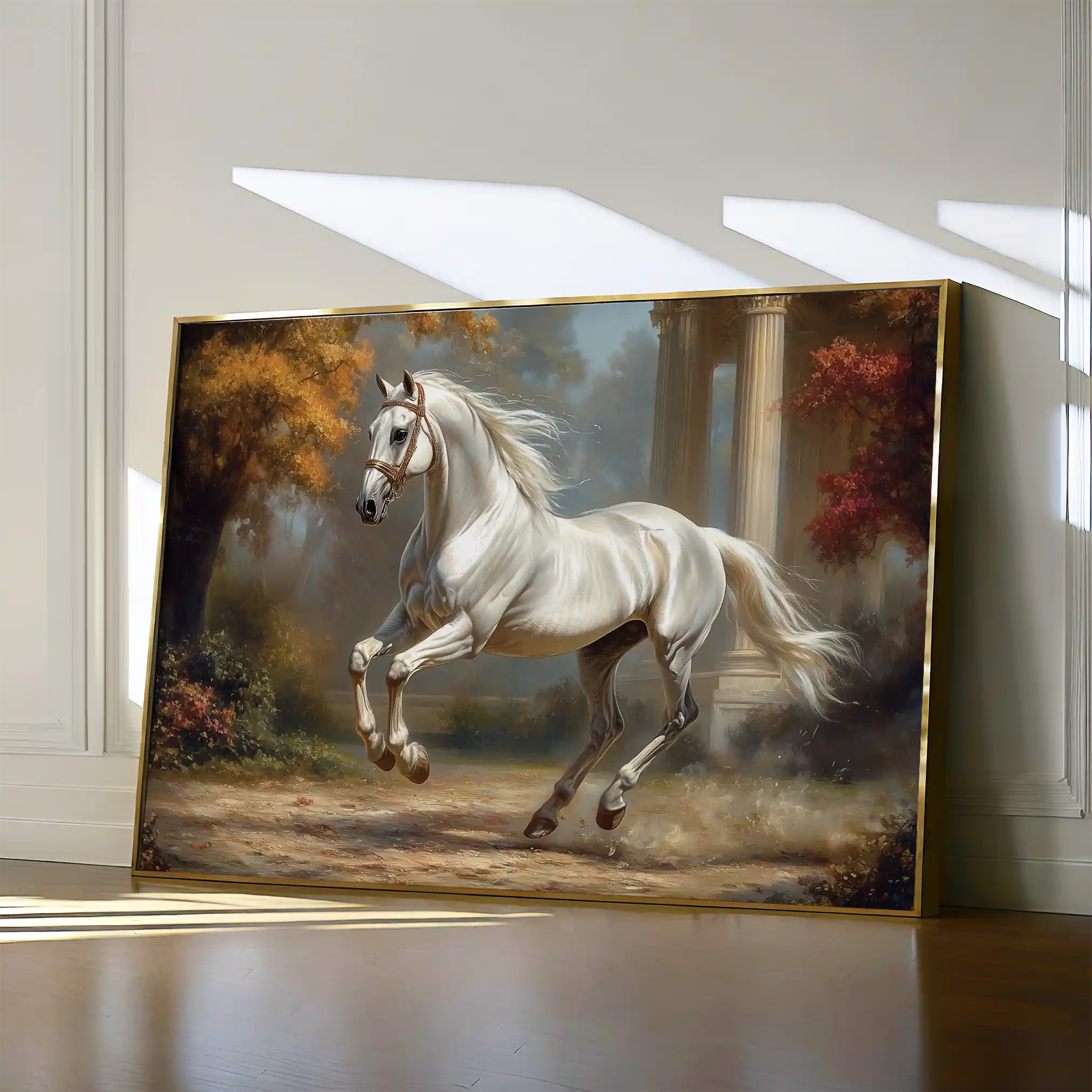 Horses 232 Canvas Art 60 x 40 cm / Black