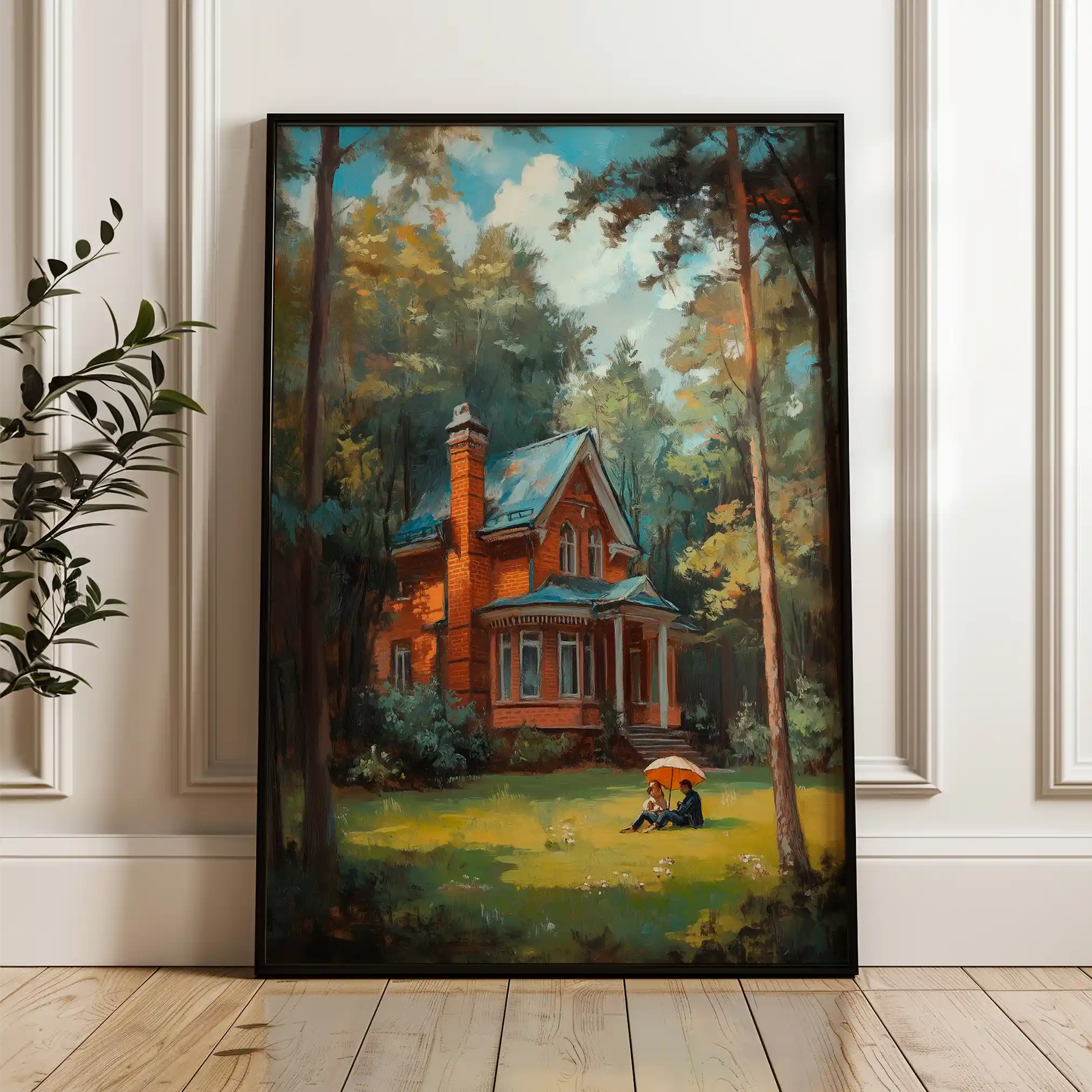 Landscape 232 Canvas Art 60 x 40 cm / Black