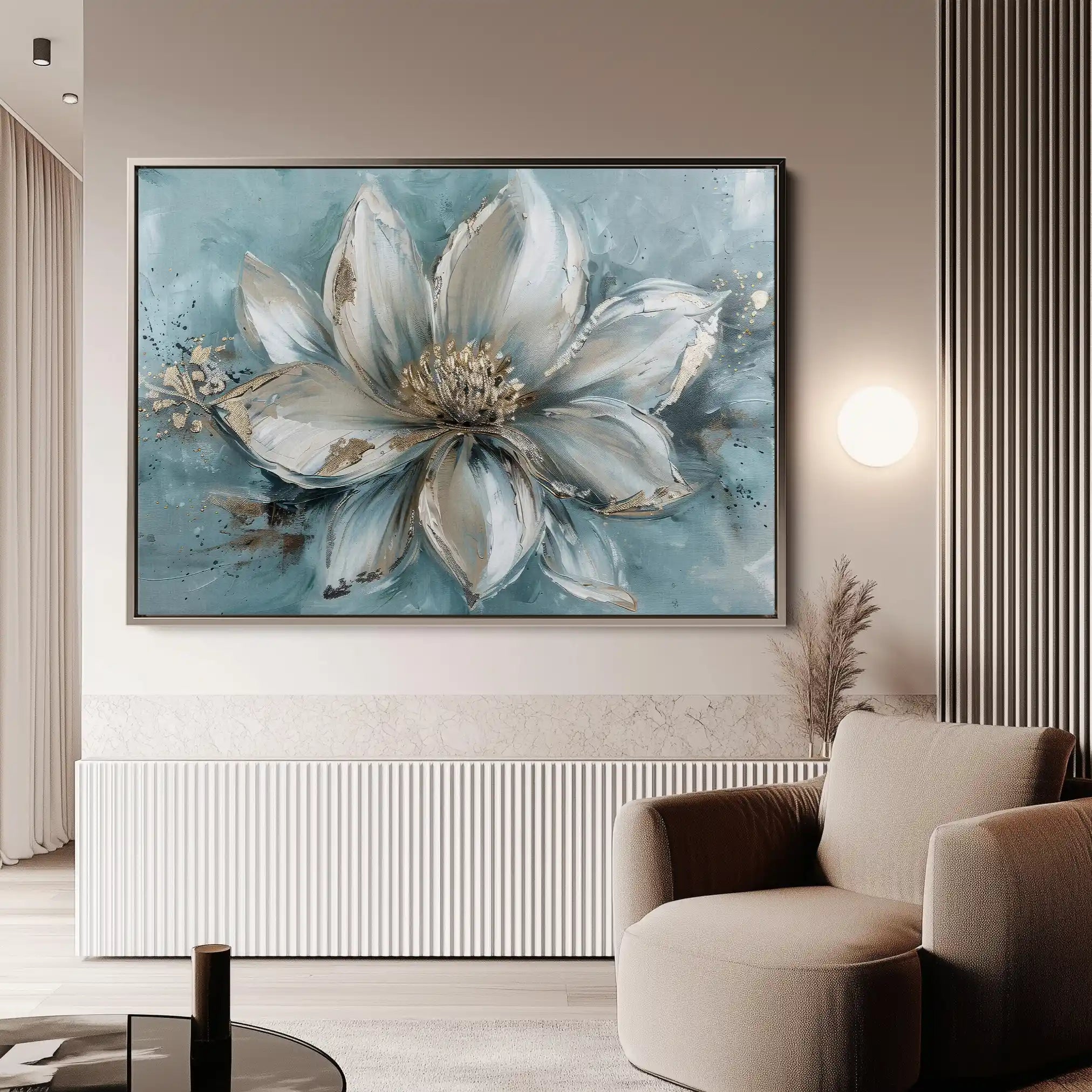 Floral 233 Canvas Art 60 x 40 cm / Black