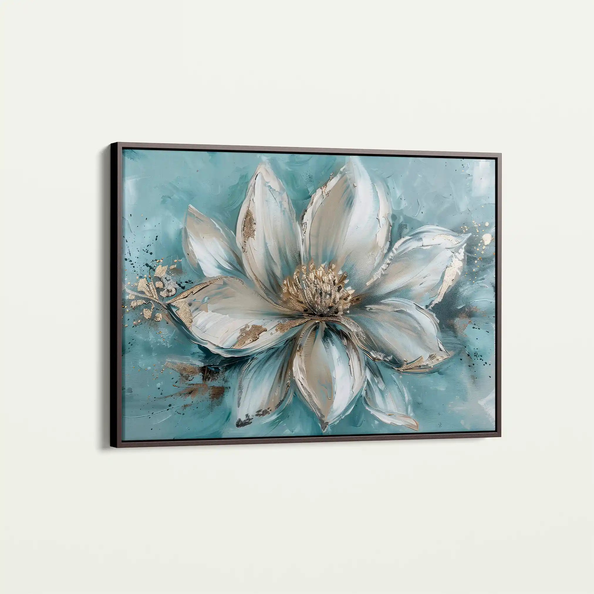 Floral 233 Canvas Art 60 x 40 cm / Black