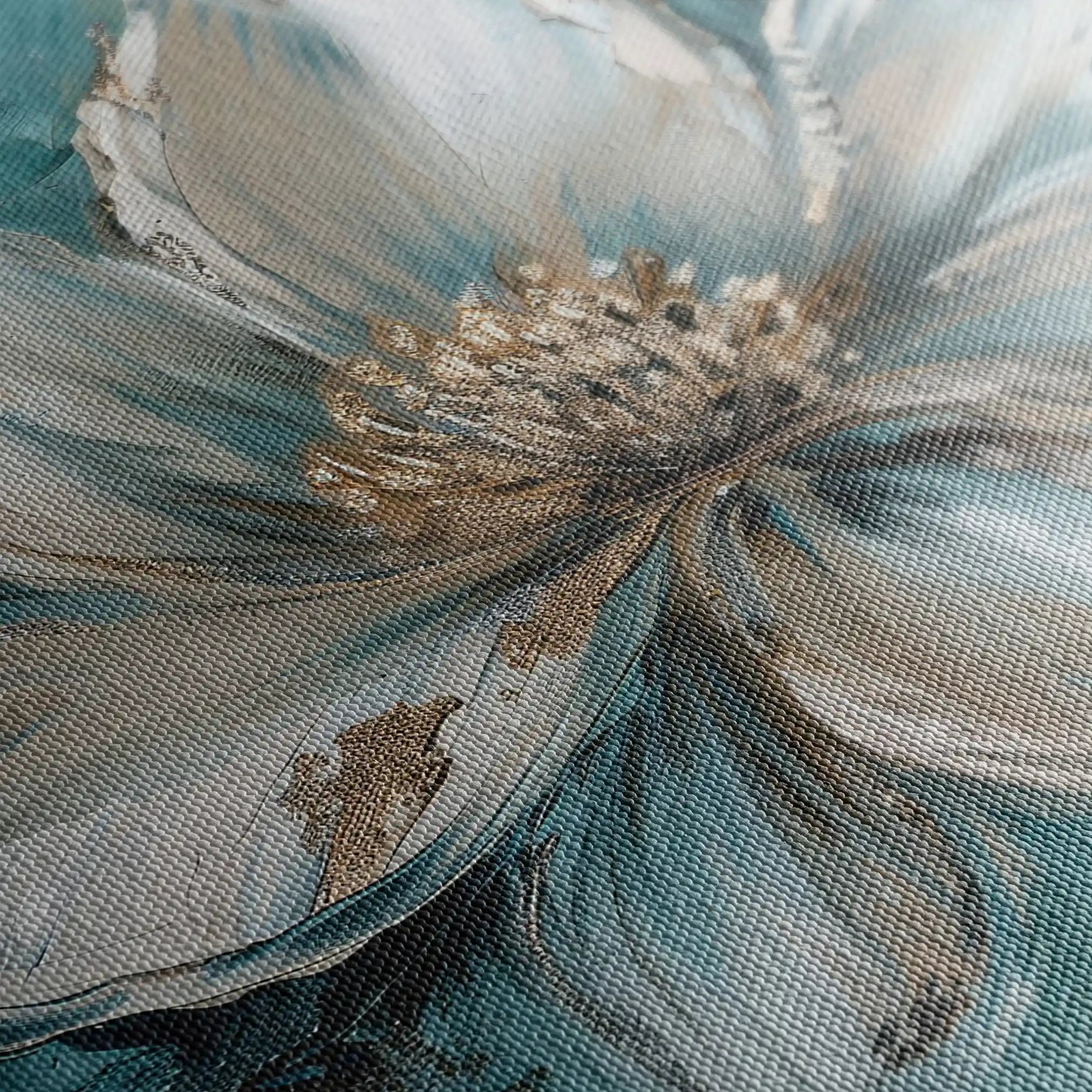 Floral 233 Canvas Art 60 x 40 cm / Black