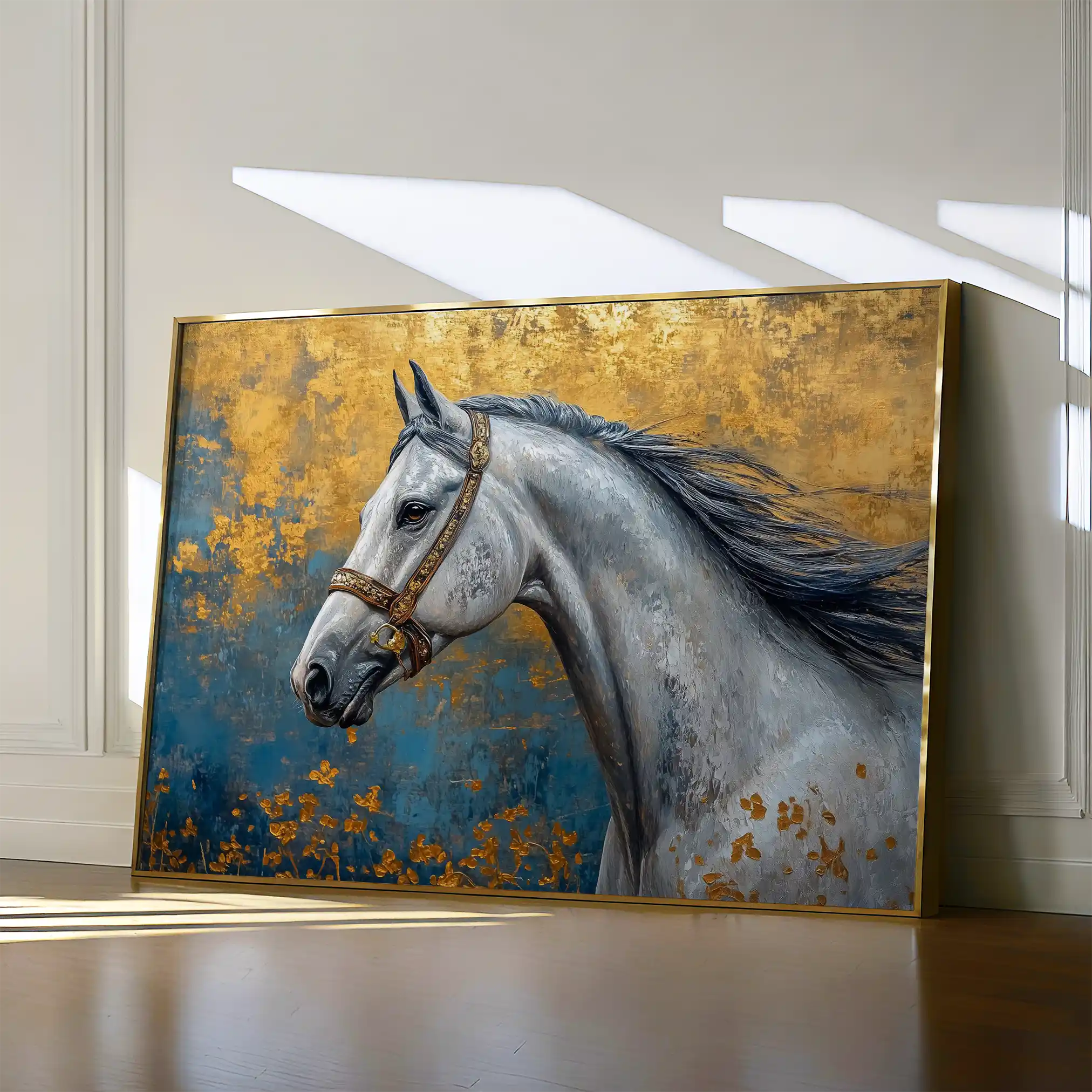 Horses 233 Canvas Art 60 x 40 cm / Black