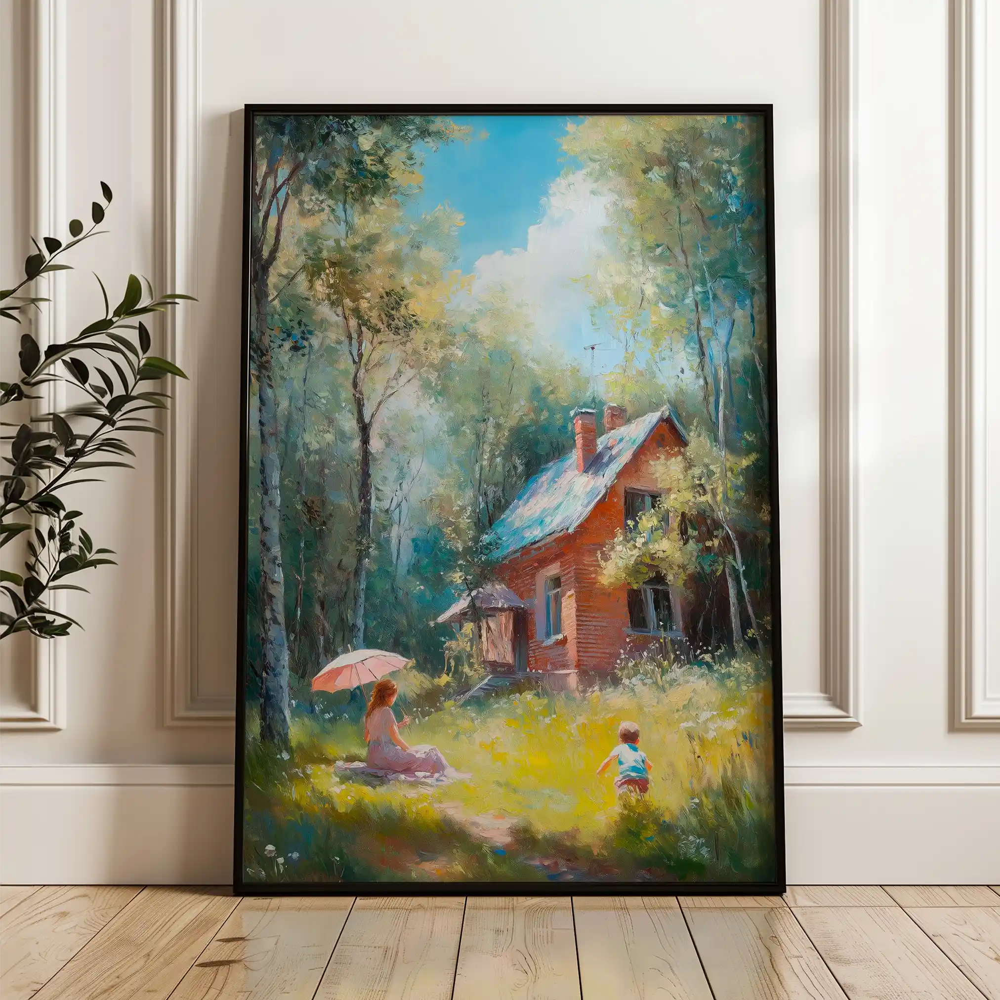 Landscape 233 Canvas Art 60 x 40 cm / Black