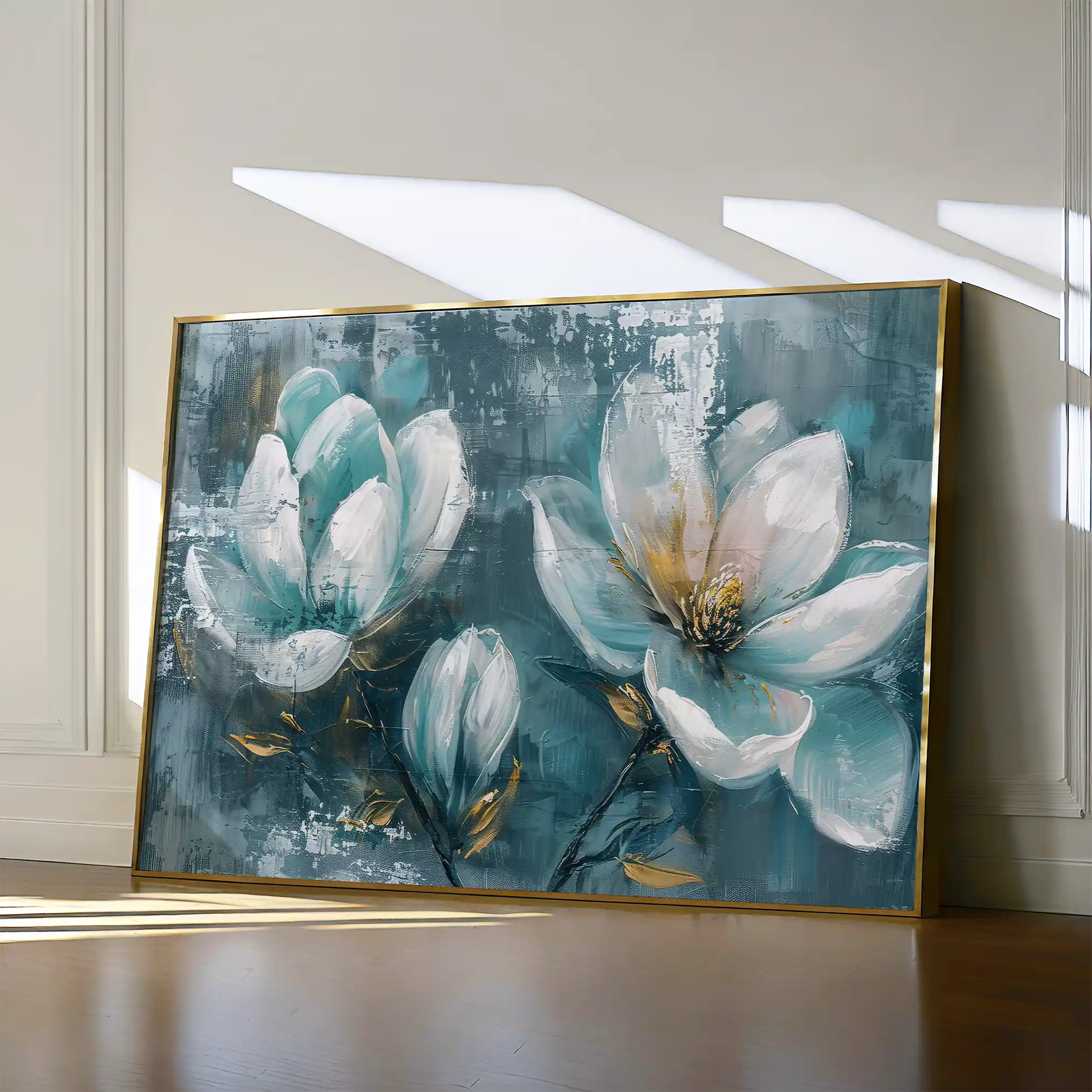 Floral 234 Canvas Art 60 x 40 cm / Black