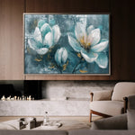 Floral 234 Canvas Art 60 x 40 cm / Black