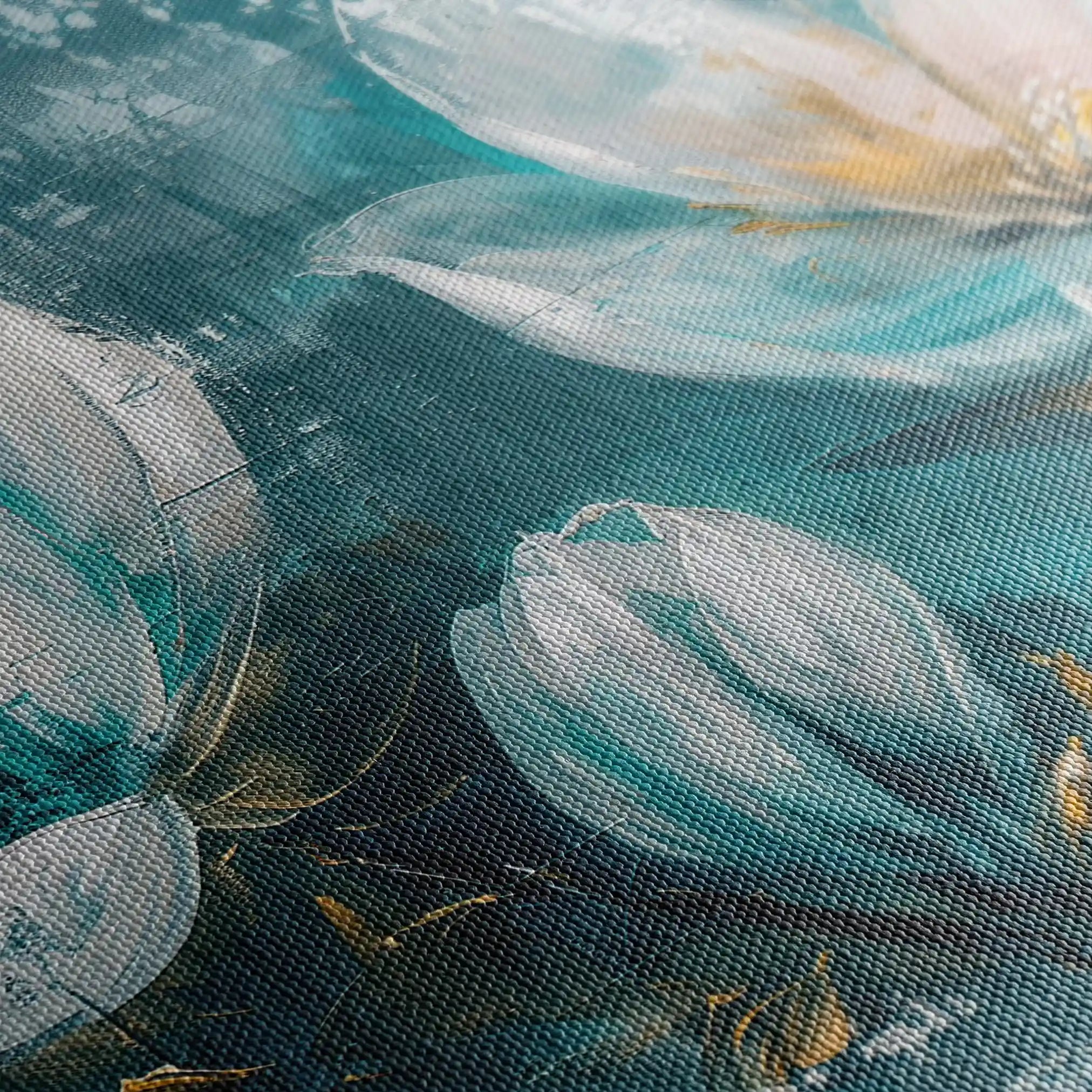 Floral 234 Canvas Art 60 x 40 cm / Black