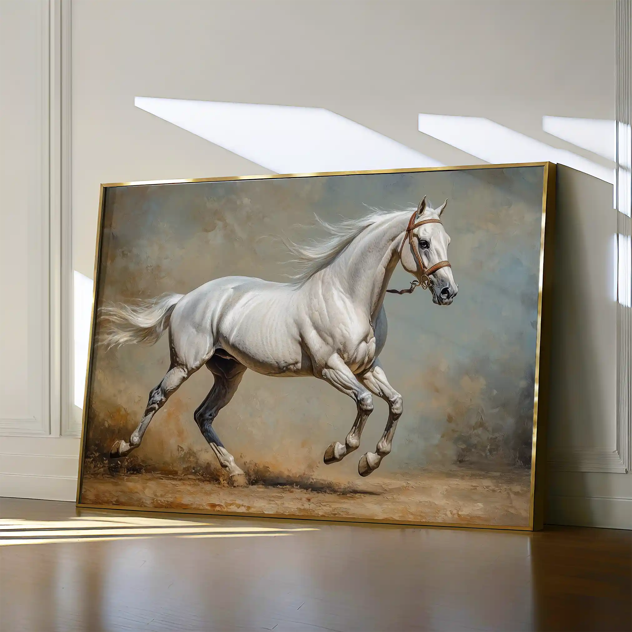 Horses 234 Canvas Art 60 x 40 cm / Black