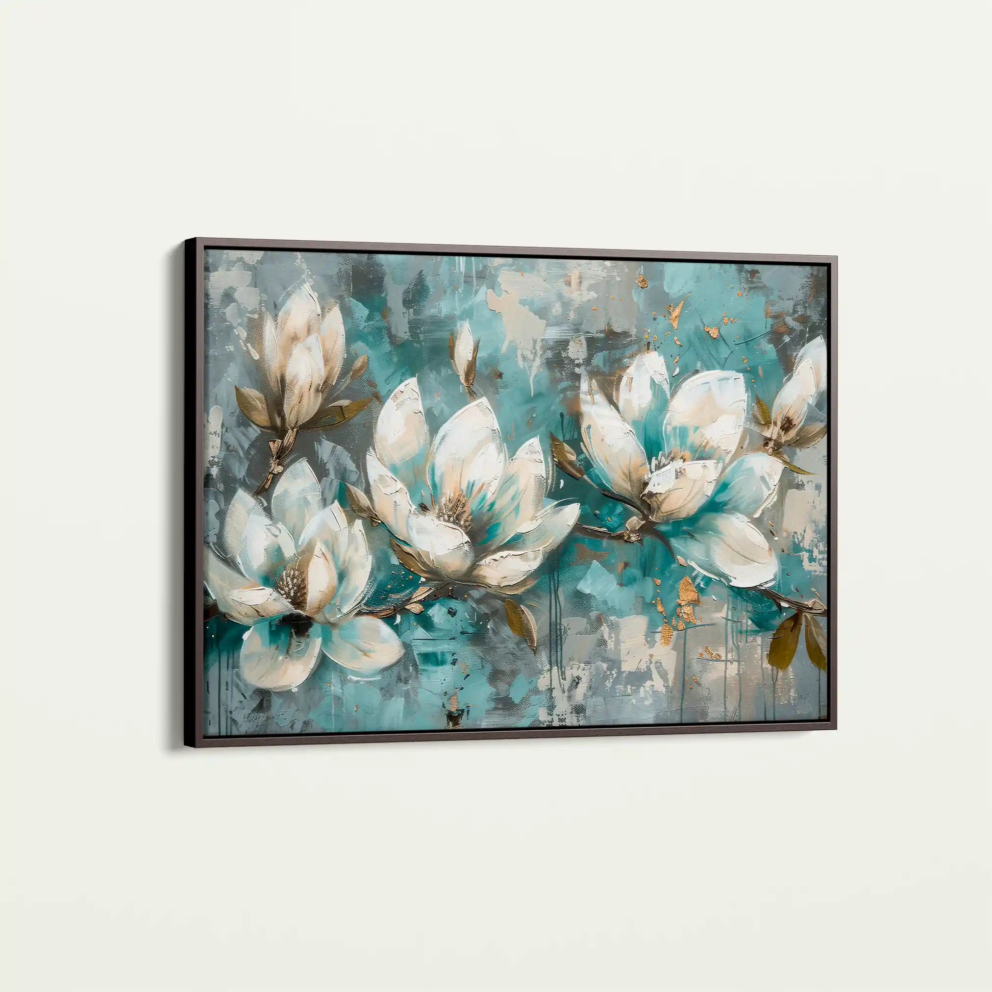 Floral 236 Canvas Art 60 x 40 cm / Black