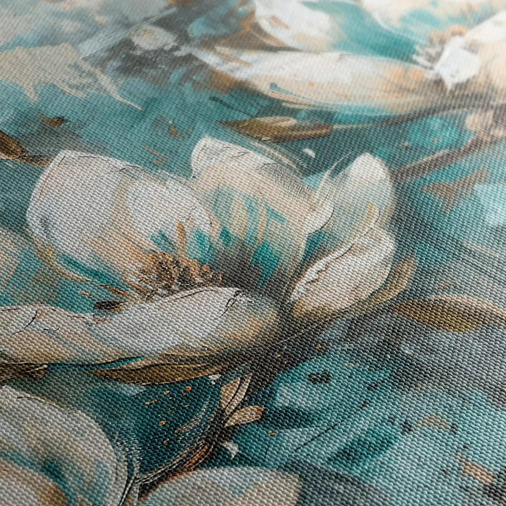 Floral 236 Canvas Art 60 x 40 cm / Black