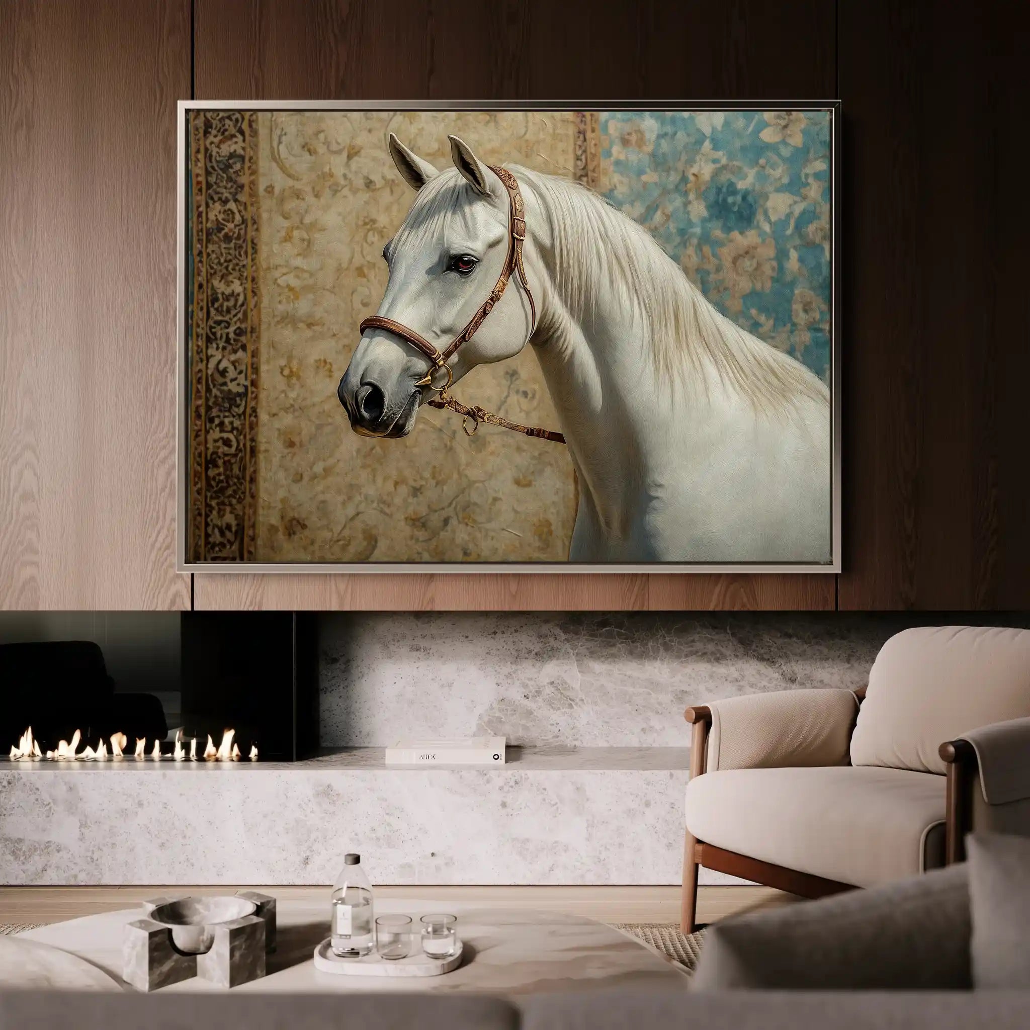 Horses 238 Canvas Art 60 x 40 cm / Black