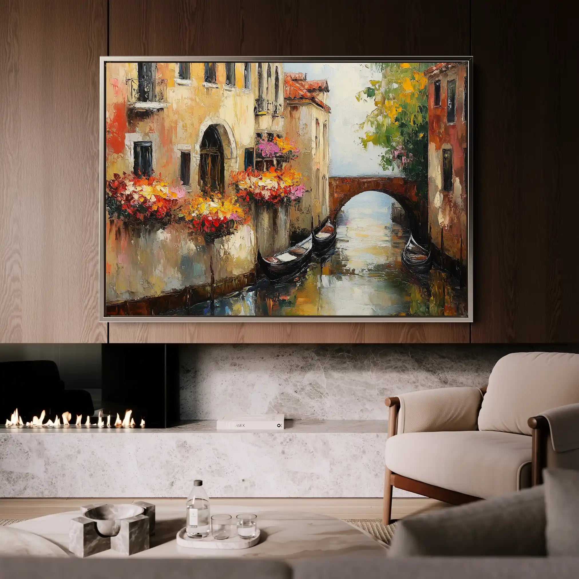 Landscape 238 Canvas Art 60 x 40 cm / Black