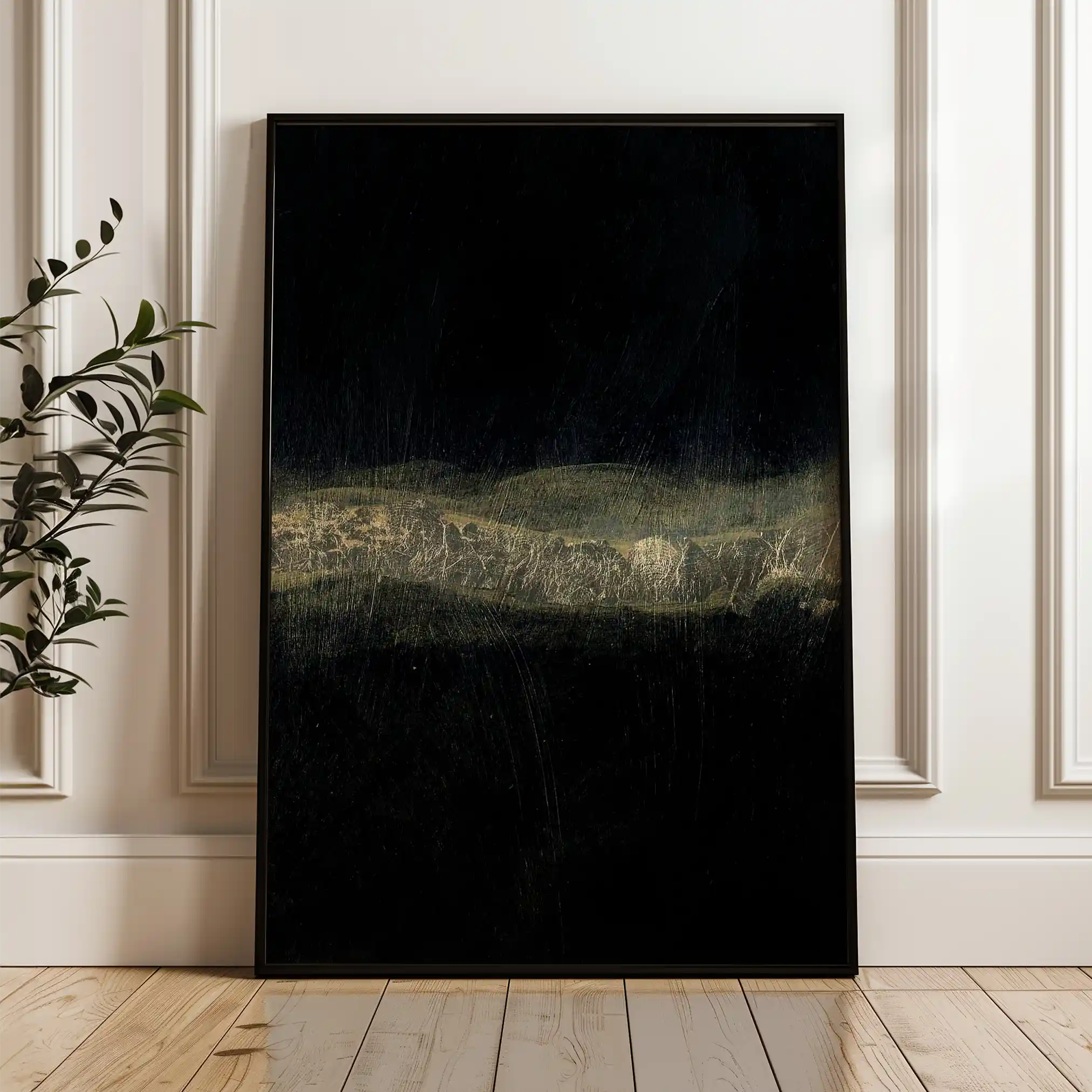 Abstract 239 Canvas Art 60 x 40 cm / Black