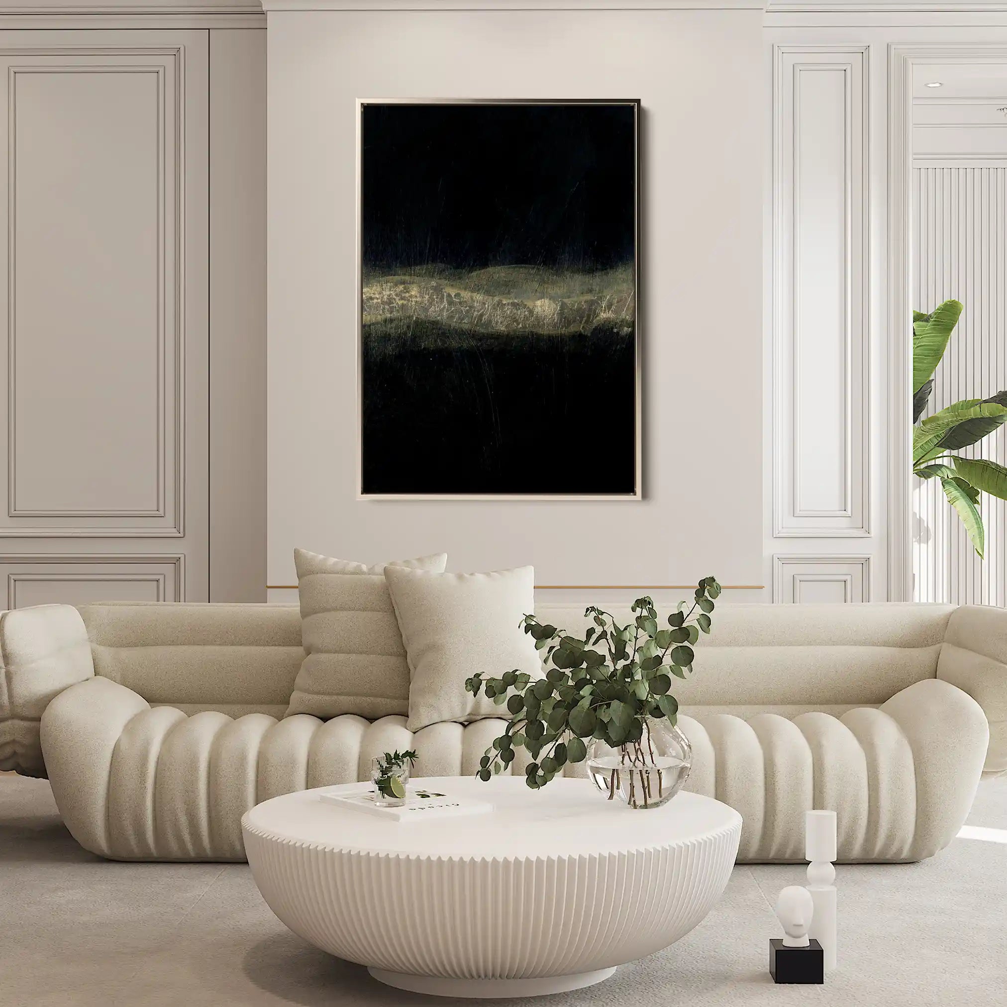 Abstract 239 Canvas Art 60 x 40 cm / Black