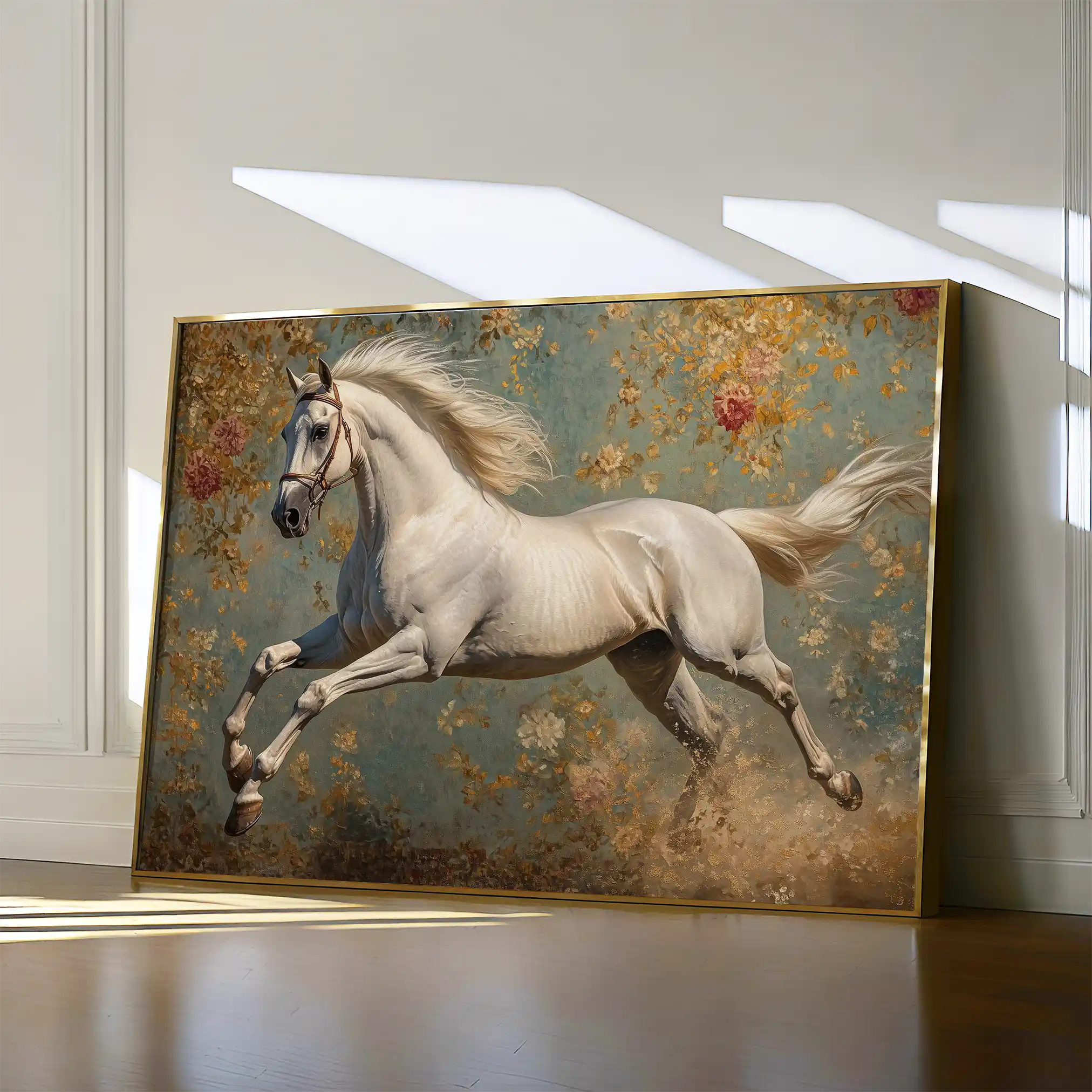 Horses 241 Canvas Art 60 x 40 cm / Black