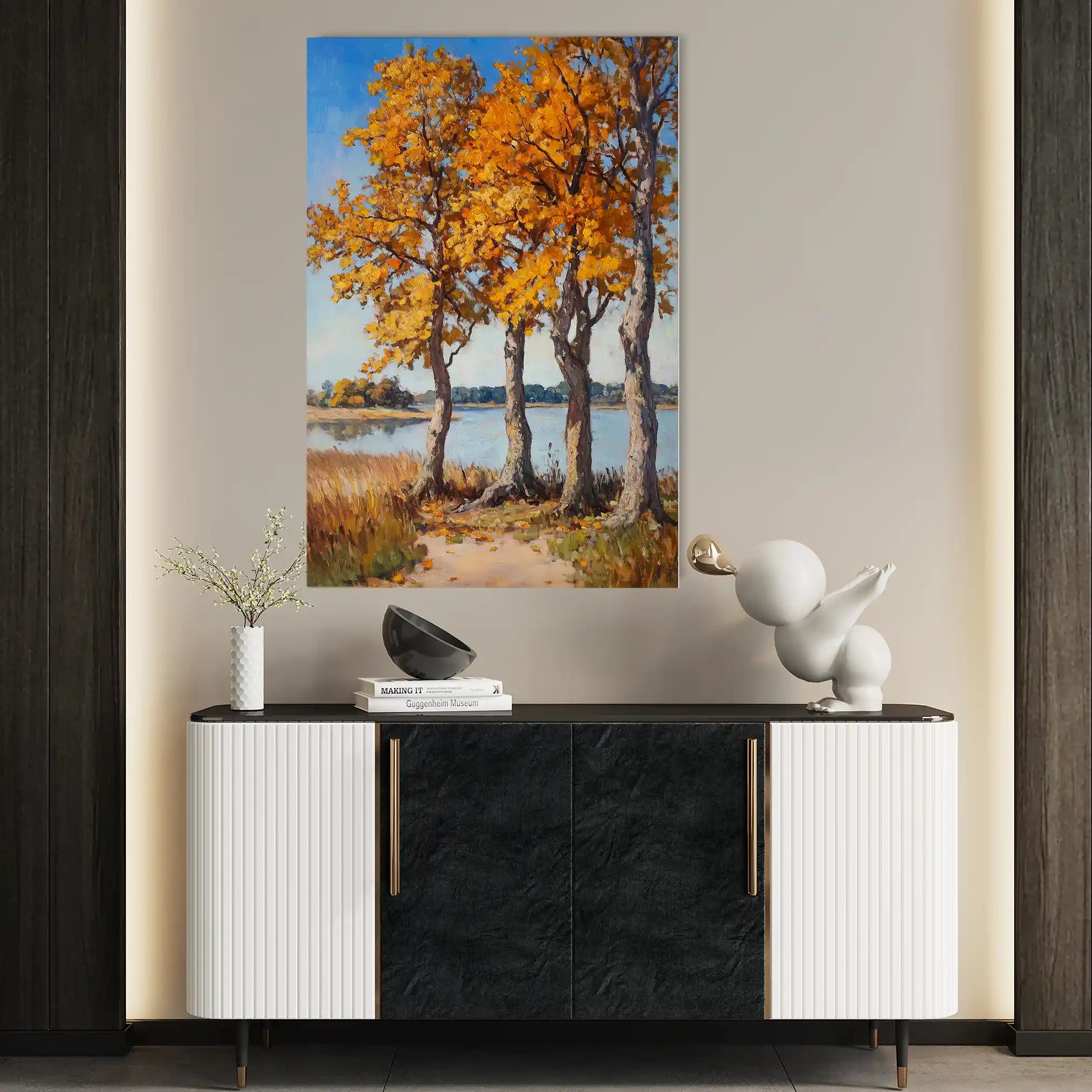 Landscape 241 Canvas Art 60 x 40 cm / Black