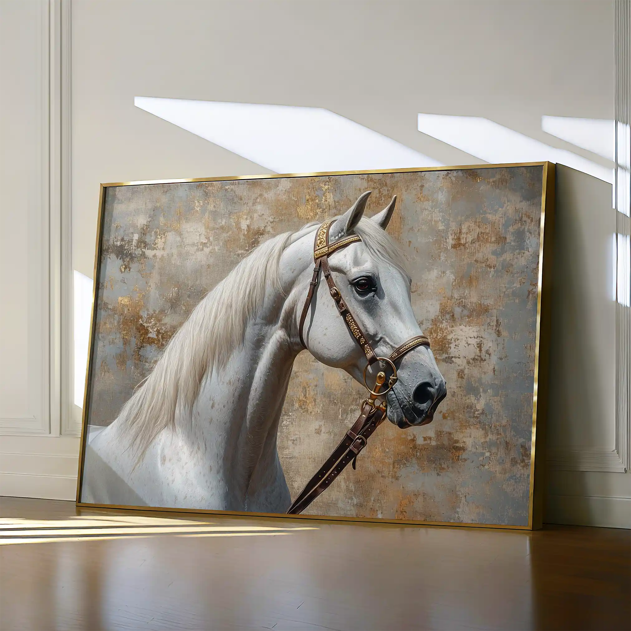 Horses 242 Canvas Art 60 x 40 cm / Black