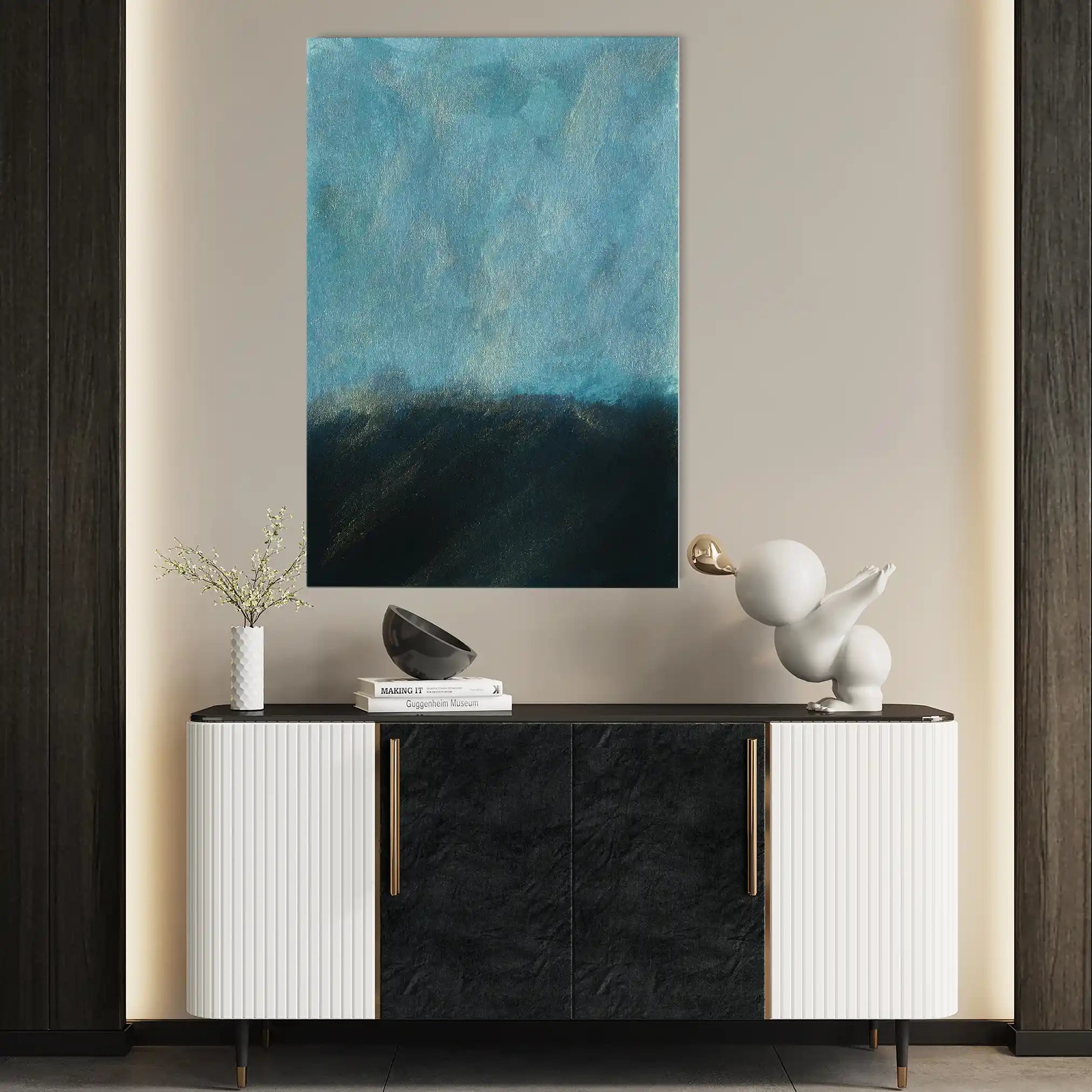 Abstract 244 Canvas Art 60 x 40 cm / Black