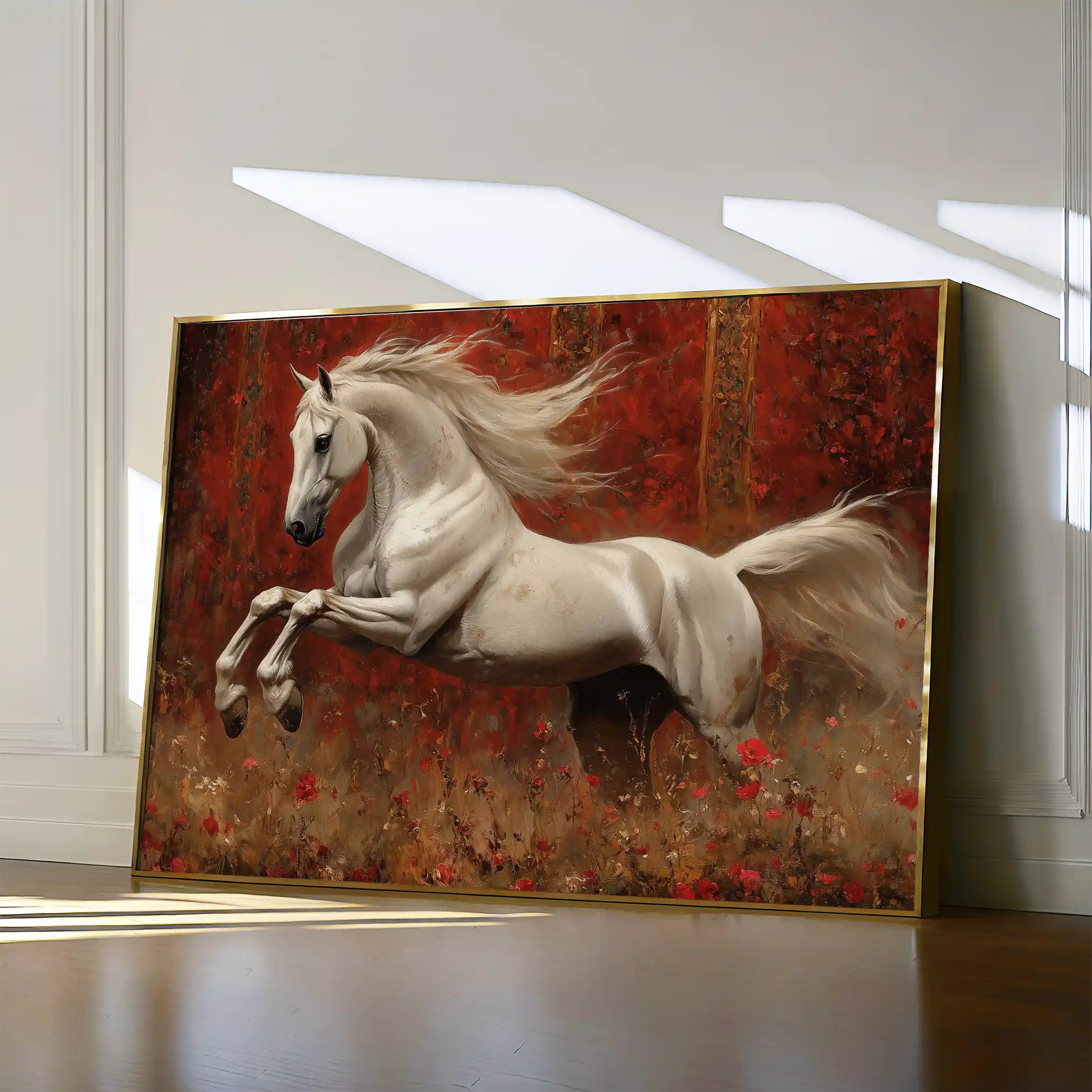 Horses 244 Canvas Art 60 x 40 cm / Black