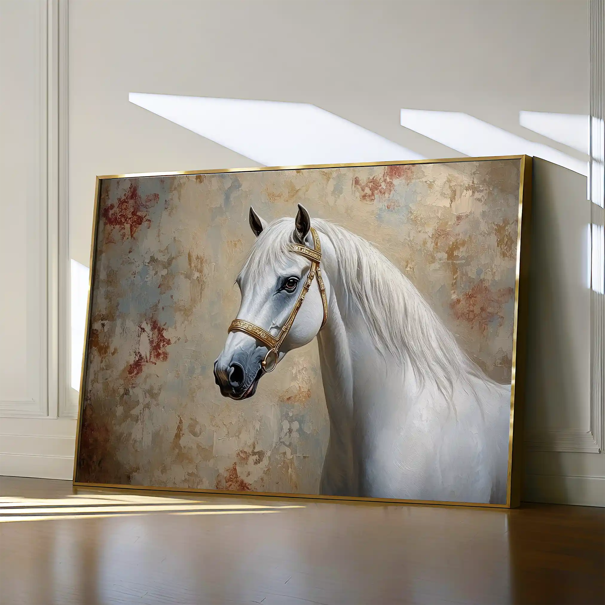 Horses 245 Canvas Art 60 x 40 cm / Black