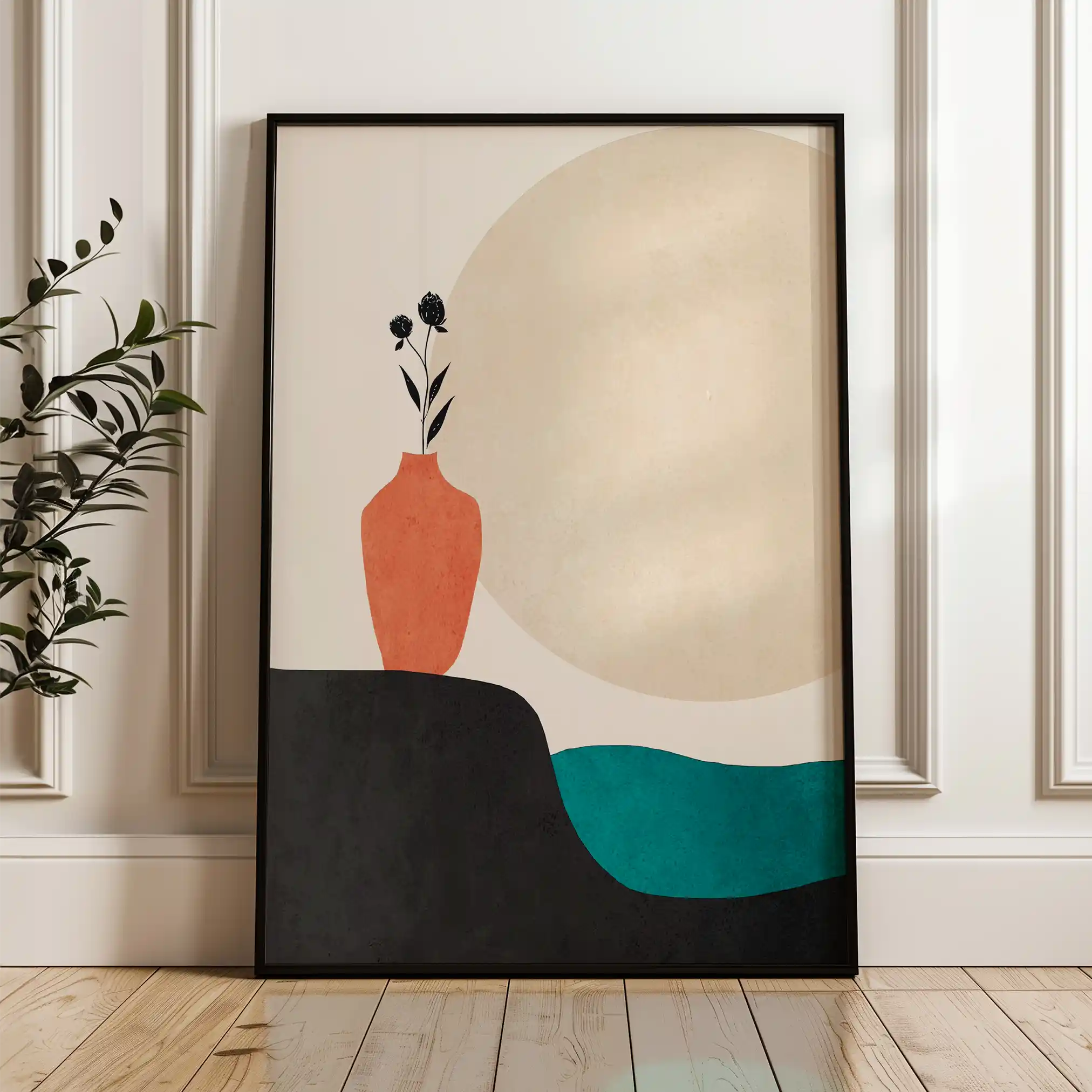 Boho 247 Canvas Art 60 x 40 cm / Black