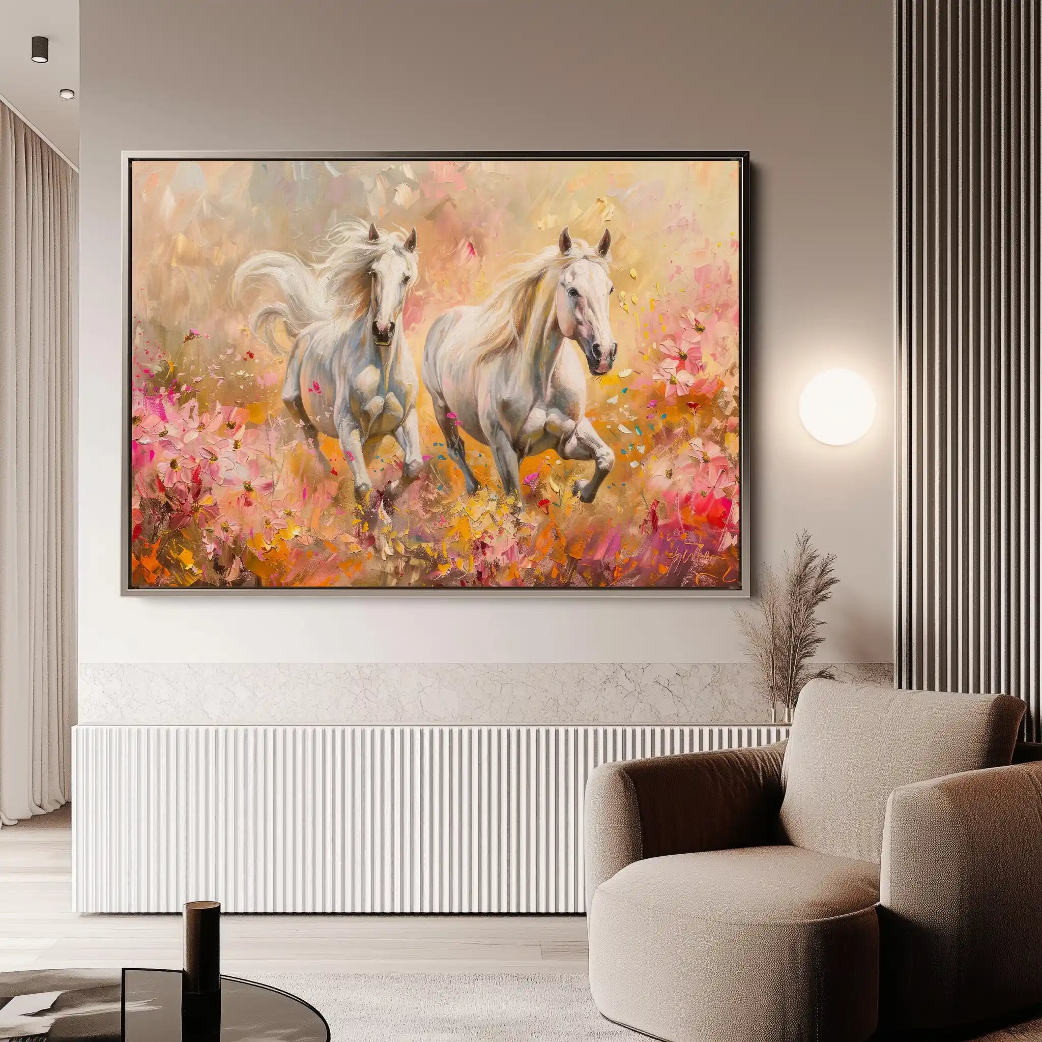 Horses 247 Canvas Art 60 x 40 cm / Black