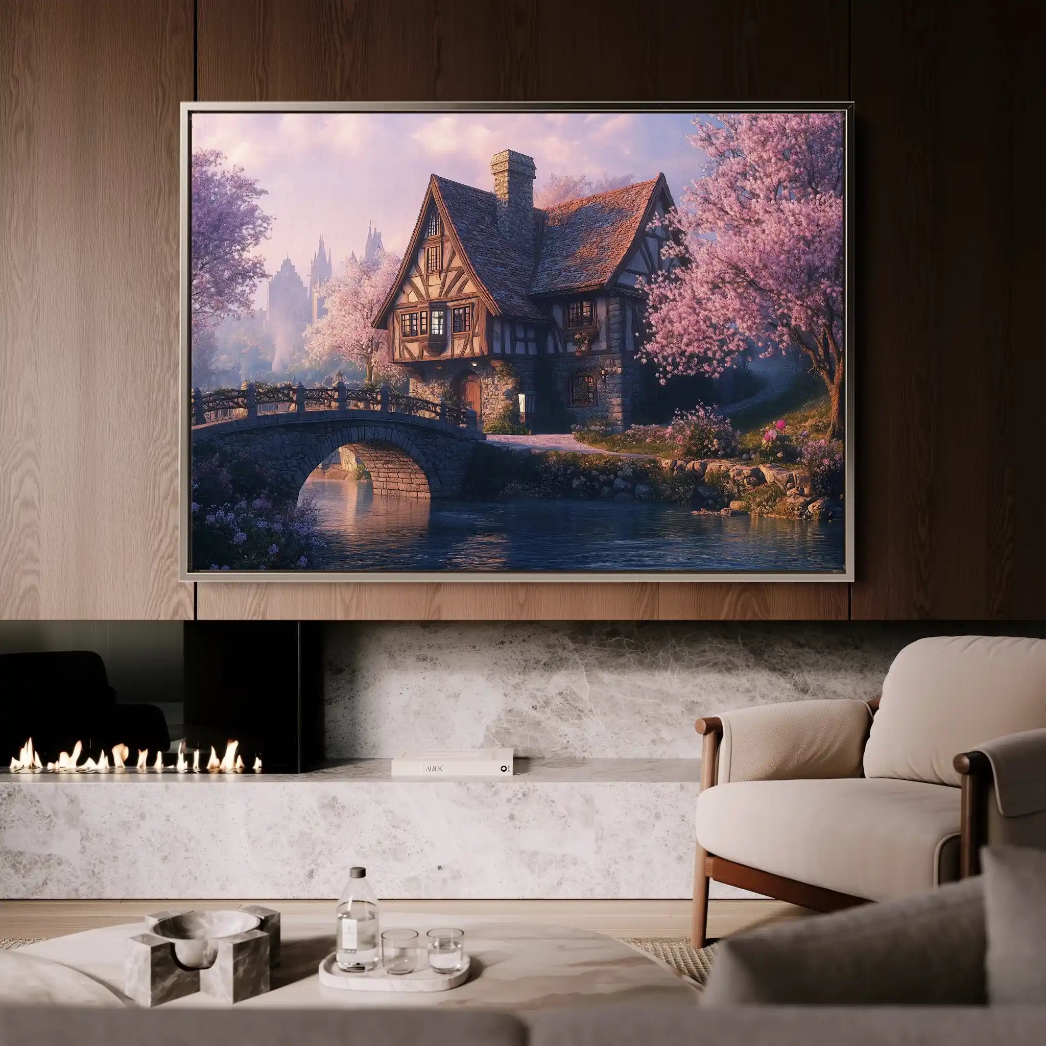 Landscape 247 Canvas Art 60 x 40 cm / Black